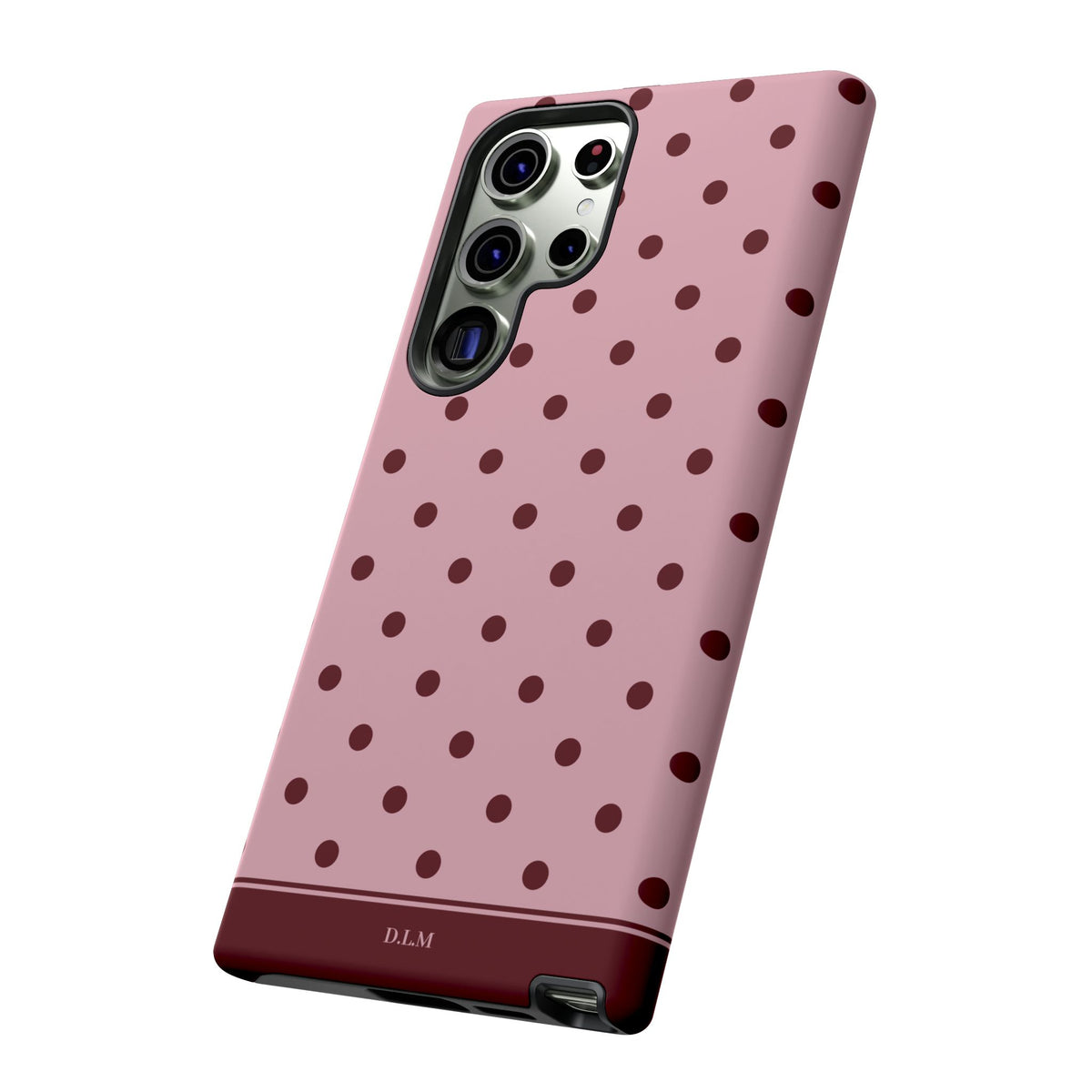 Berry Blush Personalised Polka Dot Case
