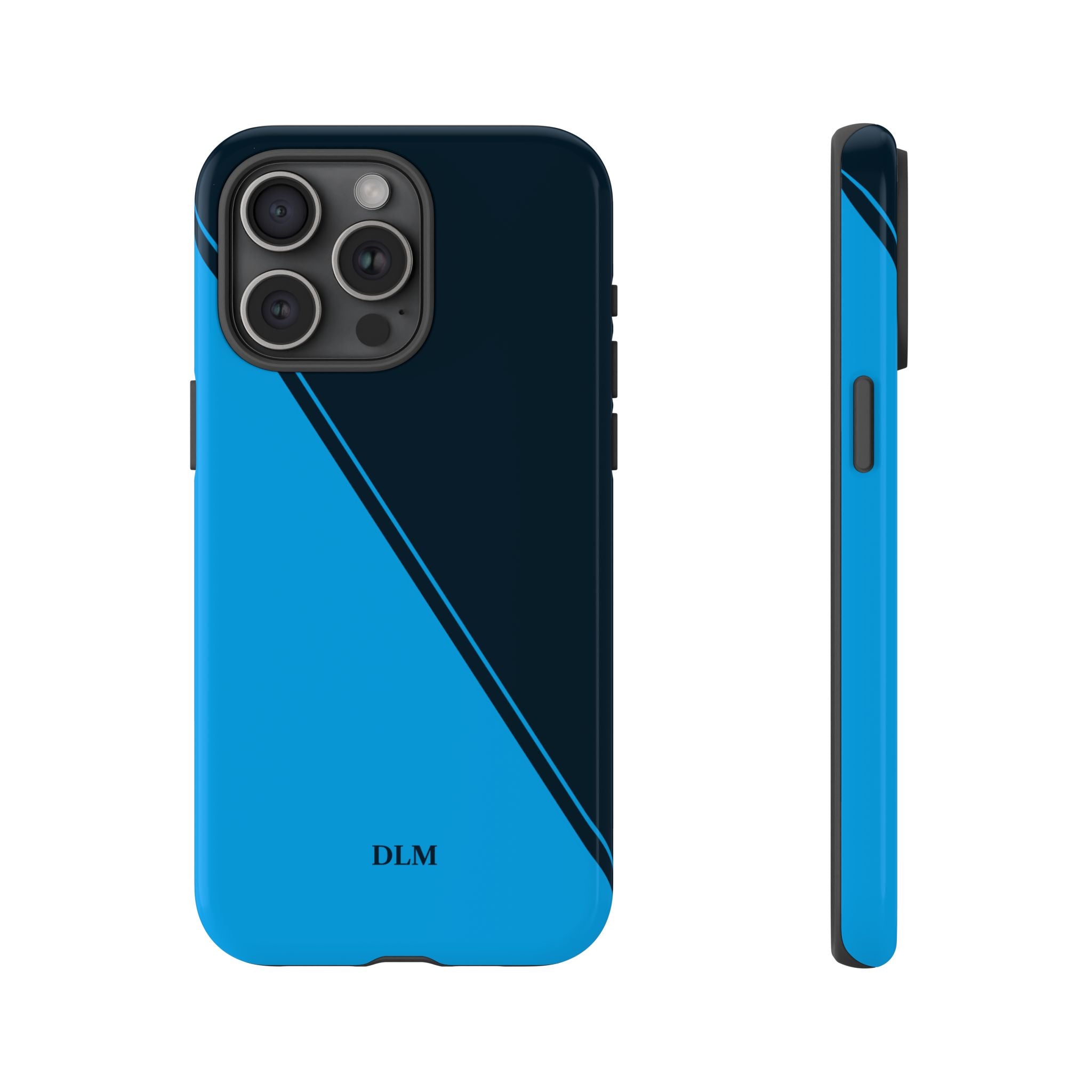 Blues Two Tone Custom Initials Case