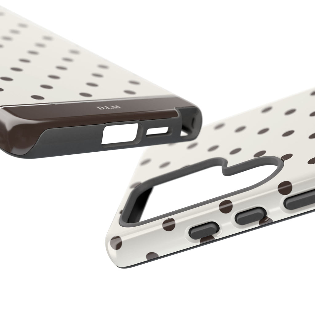 Creamy Mocha Personalised Polka Dot Case