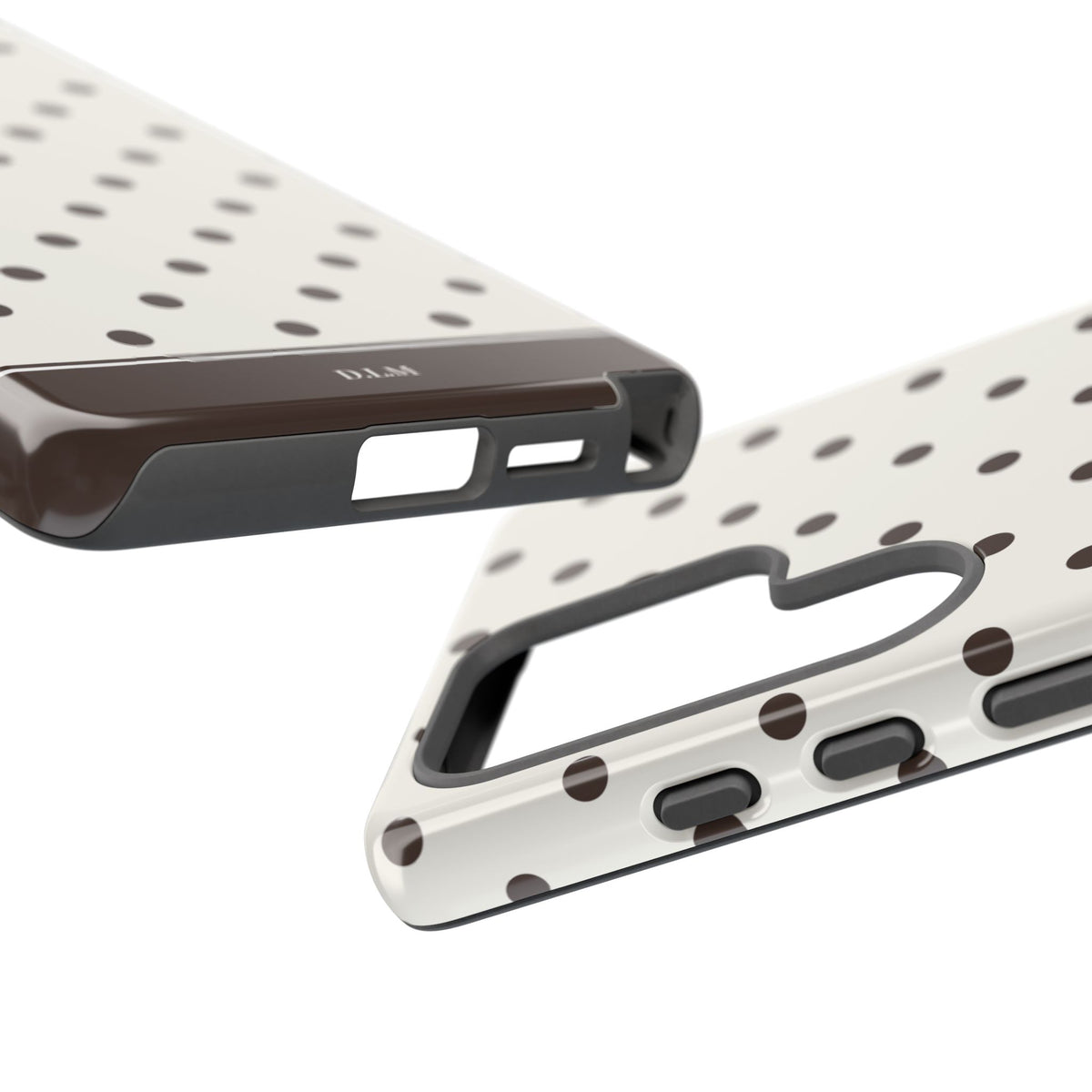 Creamy Mocha Personalised Polka Dot Case