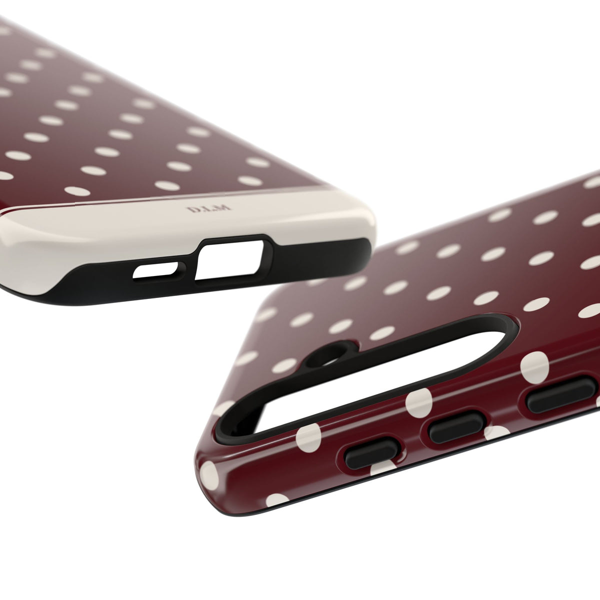 Cranberry Cream Personalised Polka Dot Case