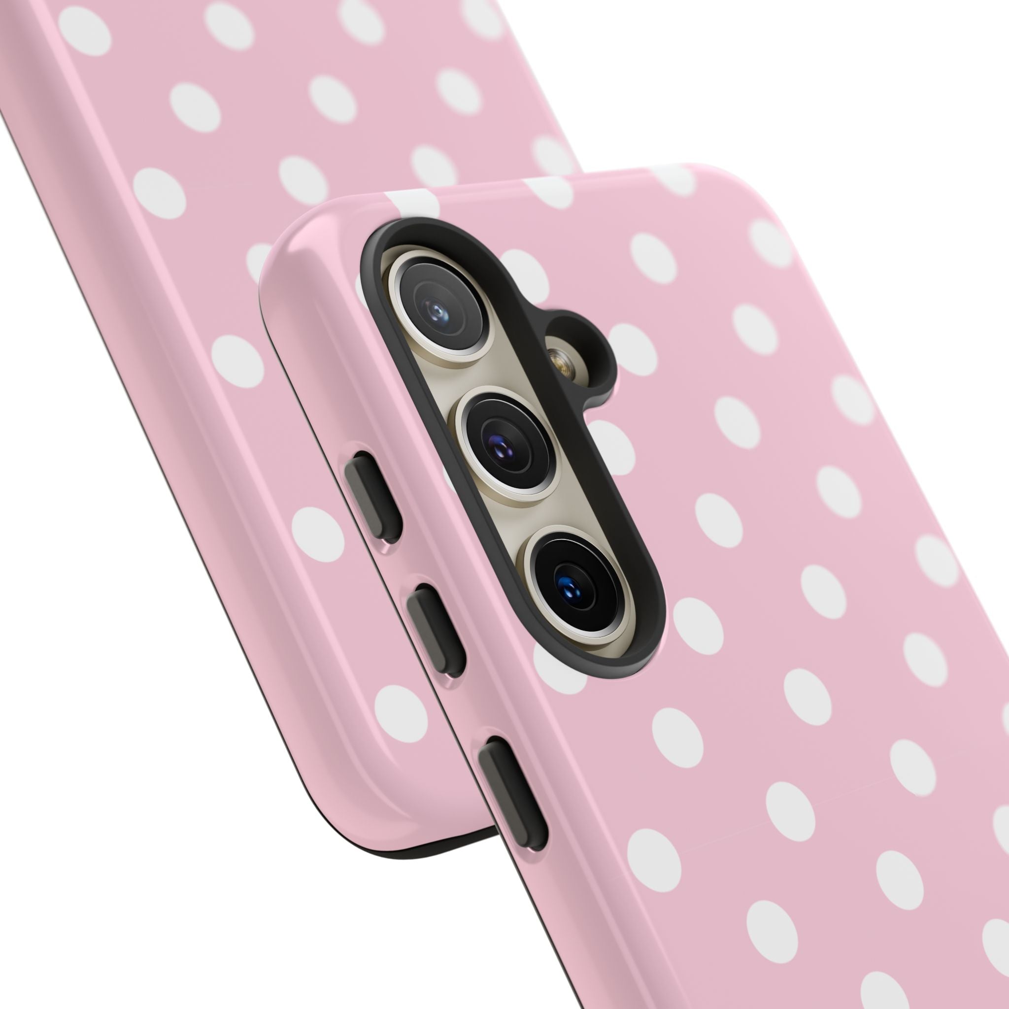 Pink & White PolkaDot Customisable Name Case