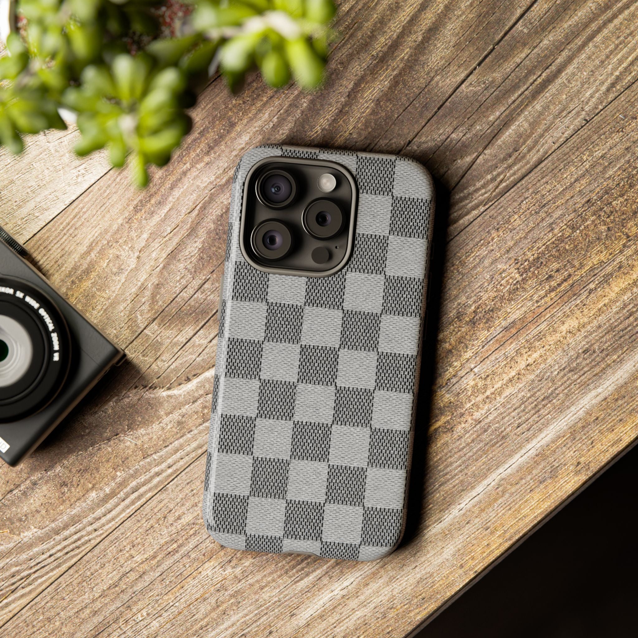 Checkered Grey Phone Case