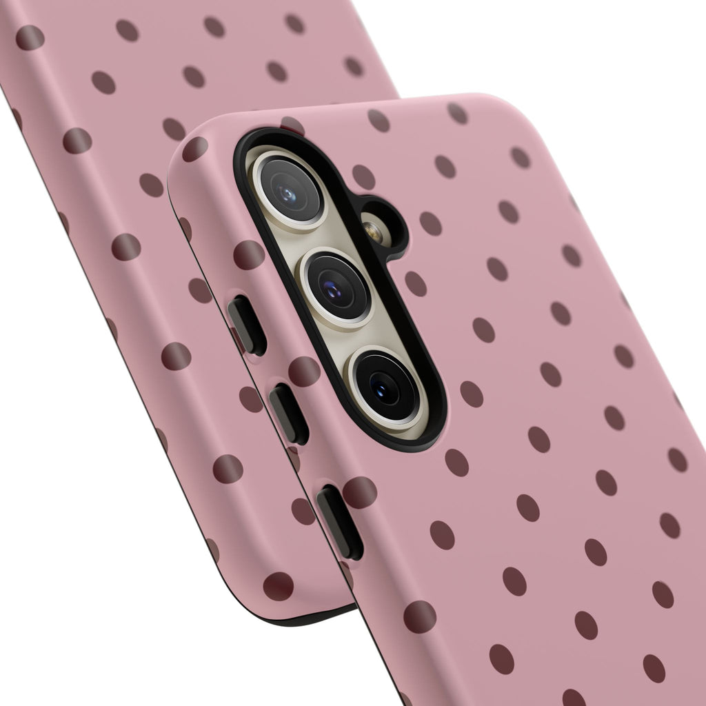 Berry Blush Personalised Polka Dot Case
