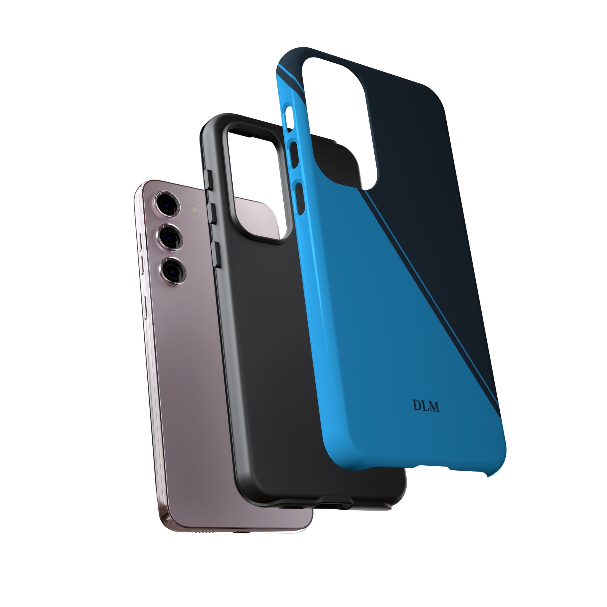Blues Two Tone Custom Initials Case