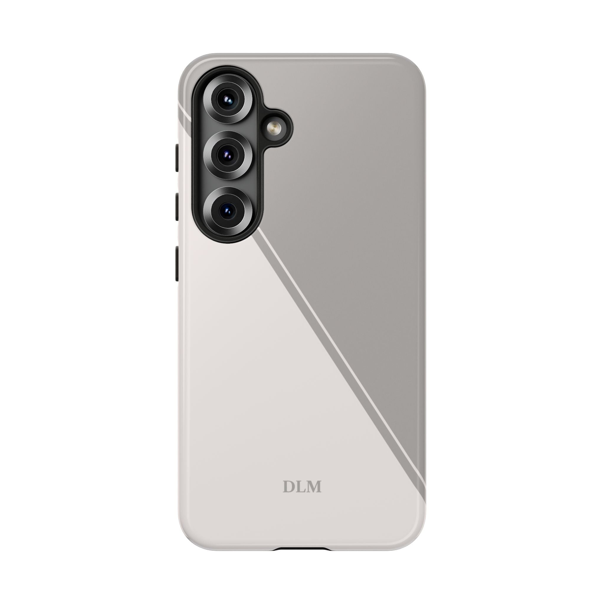 Grey Two Tone Case Custom Initials Case