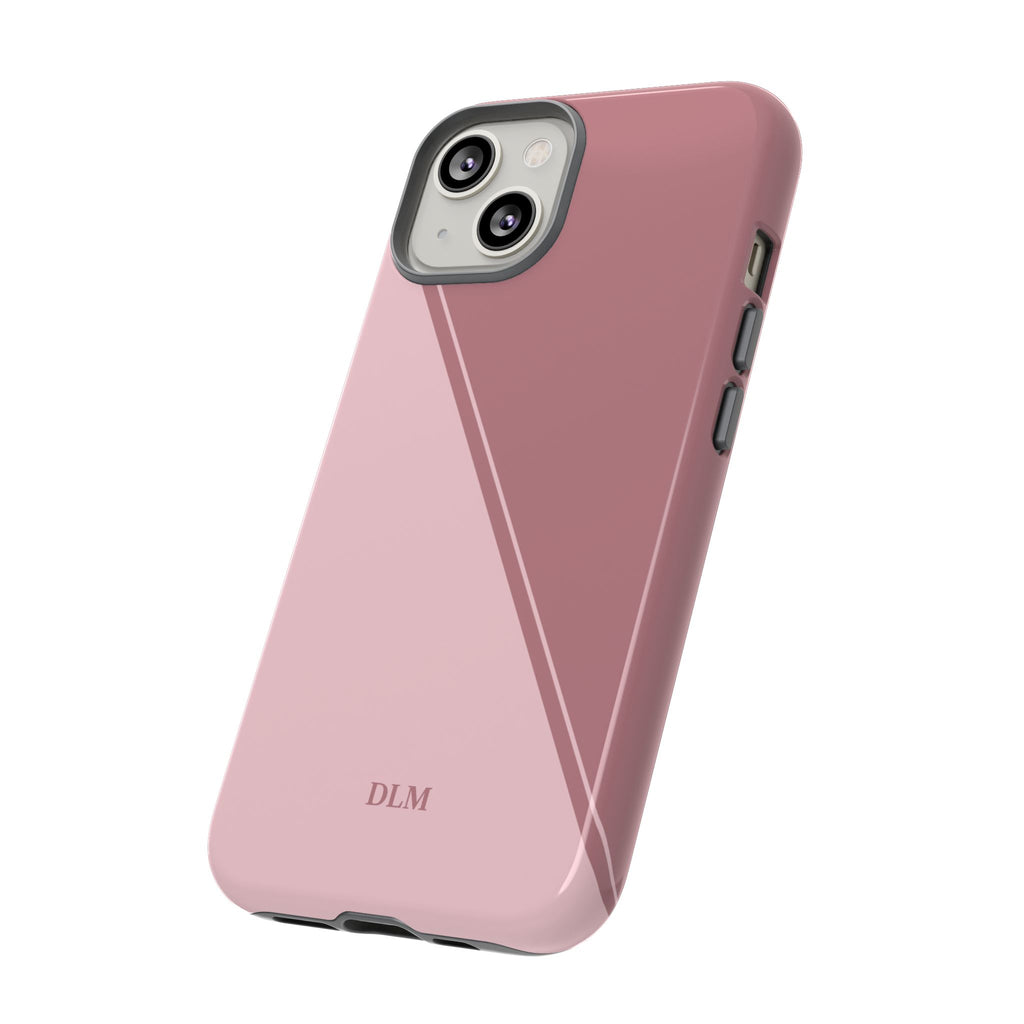 Pinks Two Tone Custom Initials Case