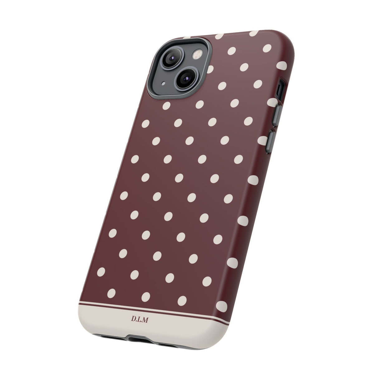 Cranberry Cream Personalised Polka Dot Case