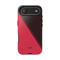 Red/Brown Two Tone Custom Initials Case