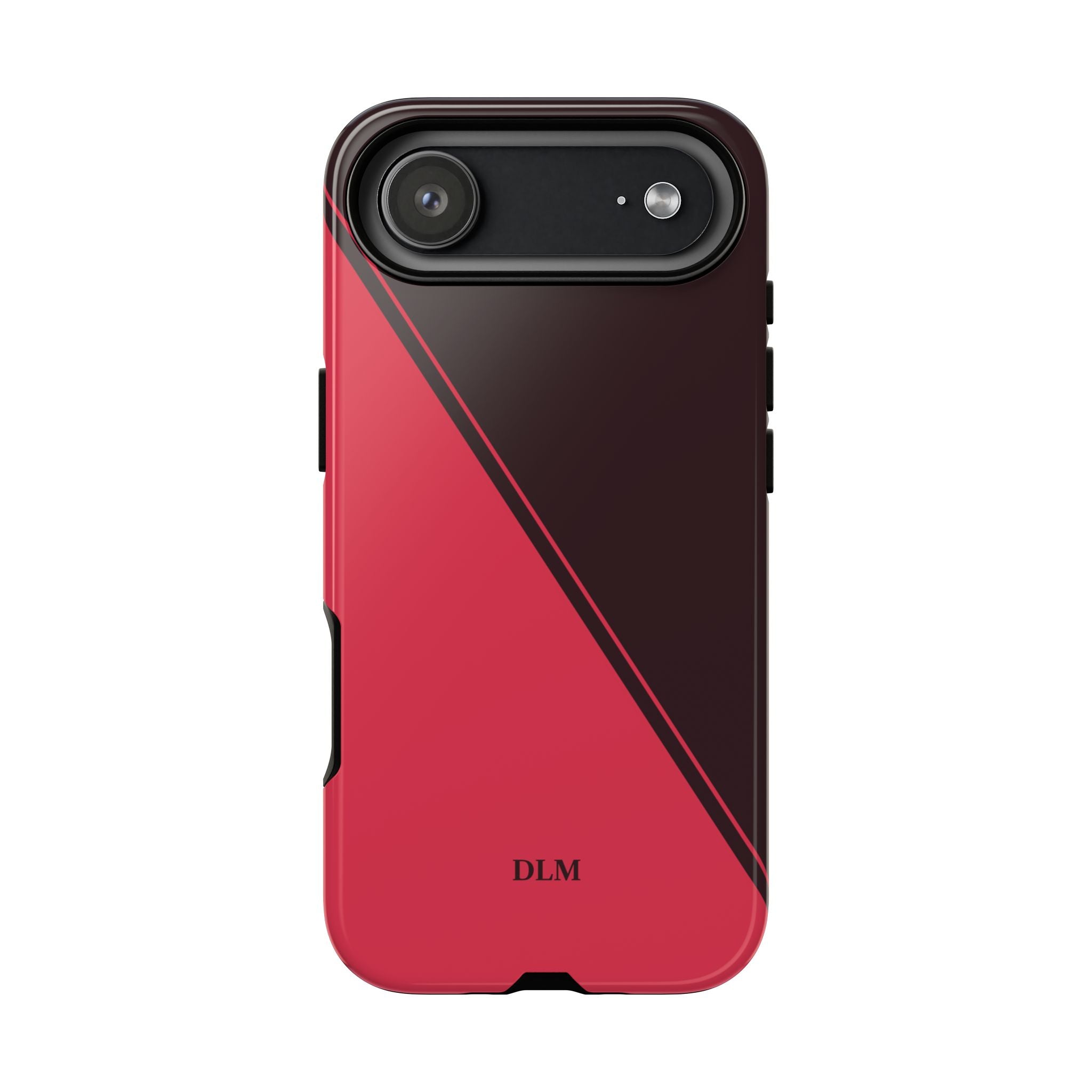 Red/Brown Two Tone Custom Initials Case