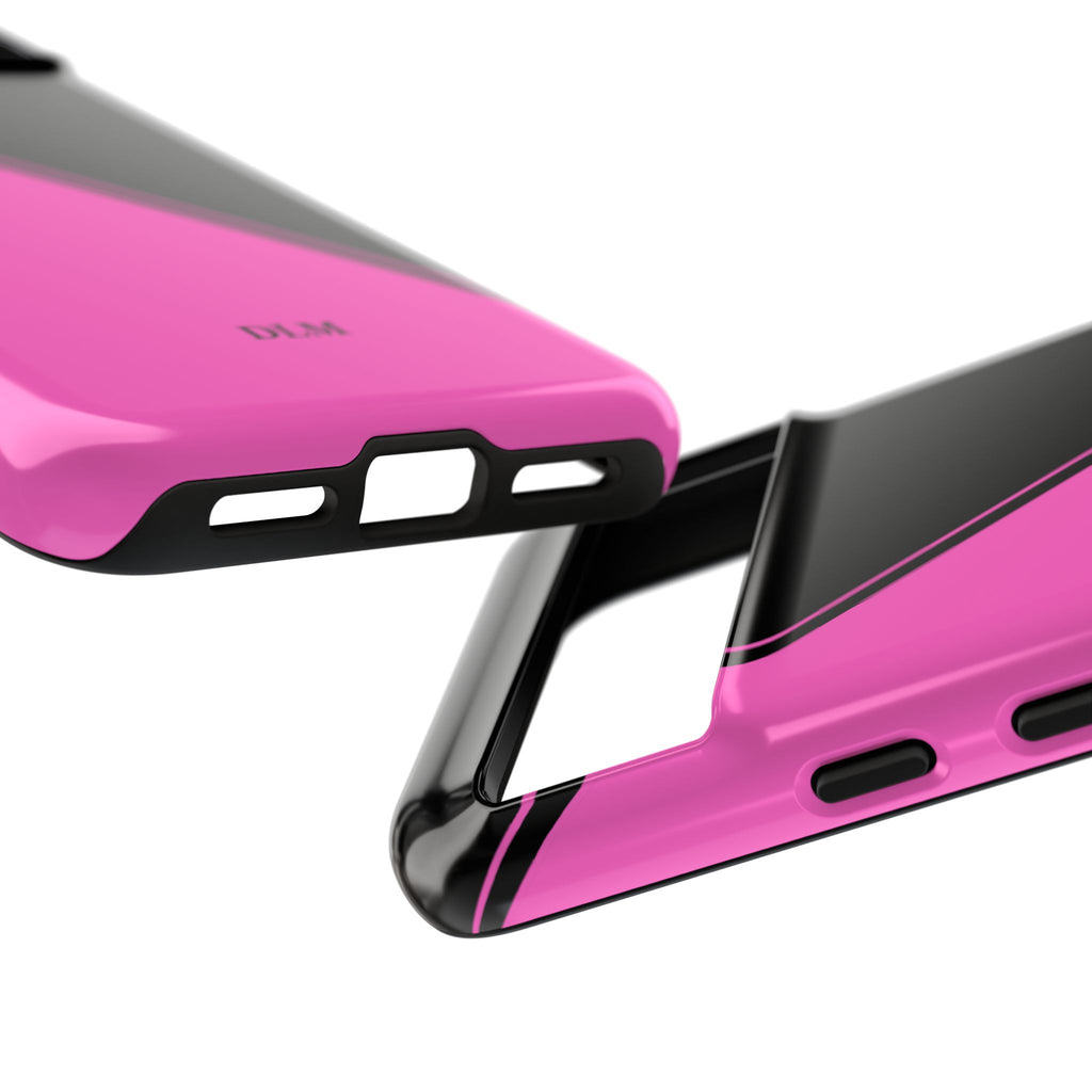 Pink/Black Two Tone Custom Initials Case