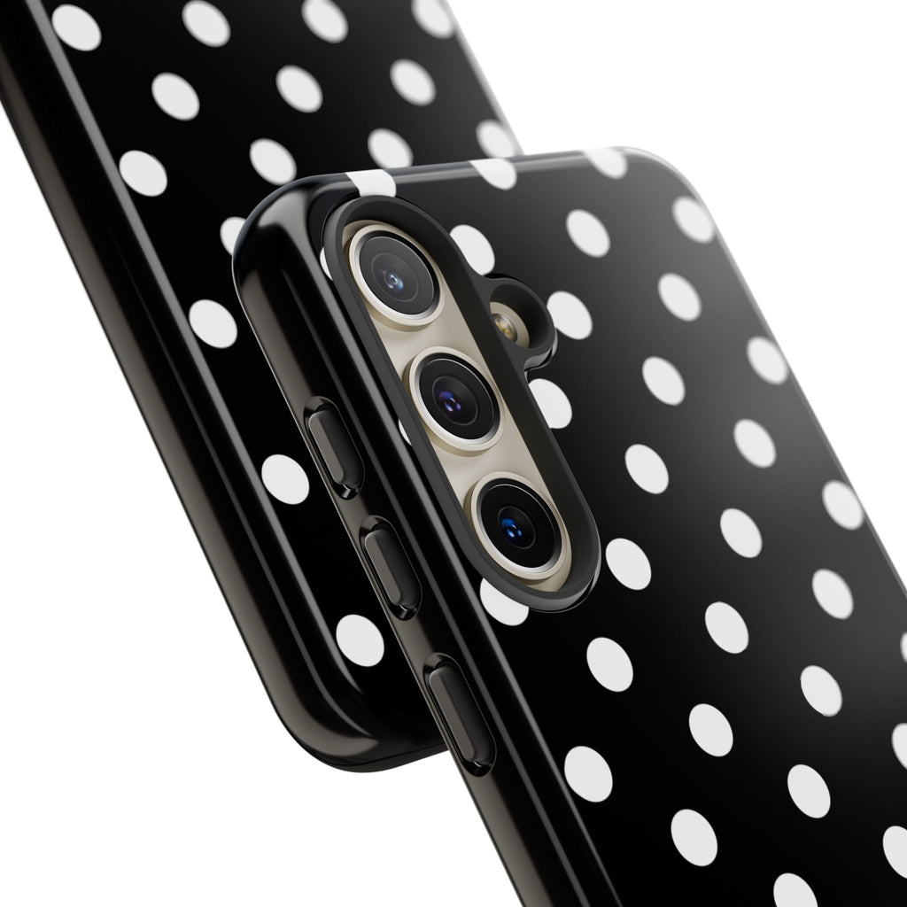 Black & White PolkaDot Customisable Case