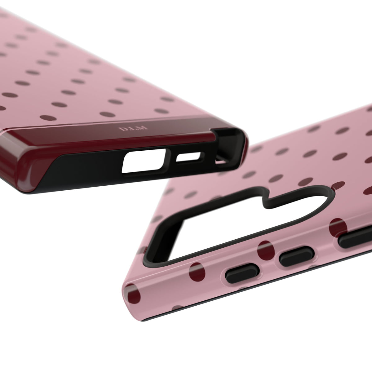 Berry Blush Personalised Polka Dot Case