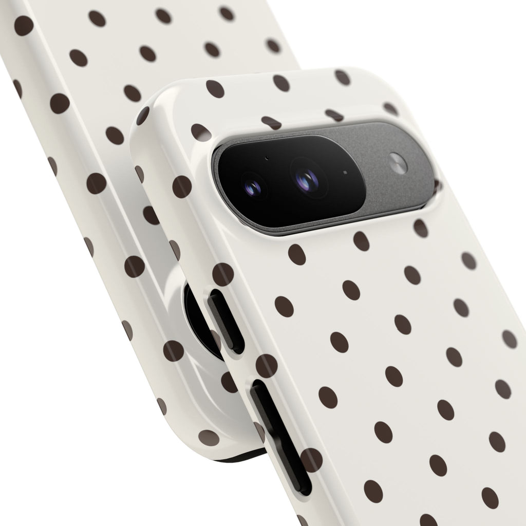 Creamy Mocha Personalised Polka Dot Case