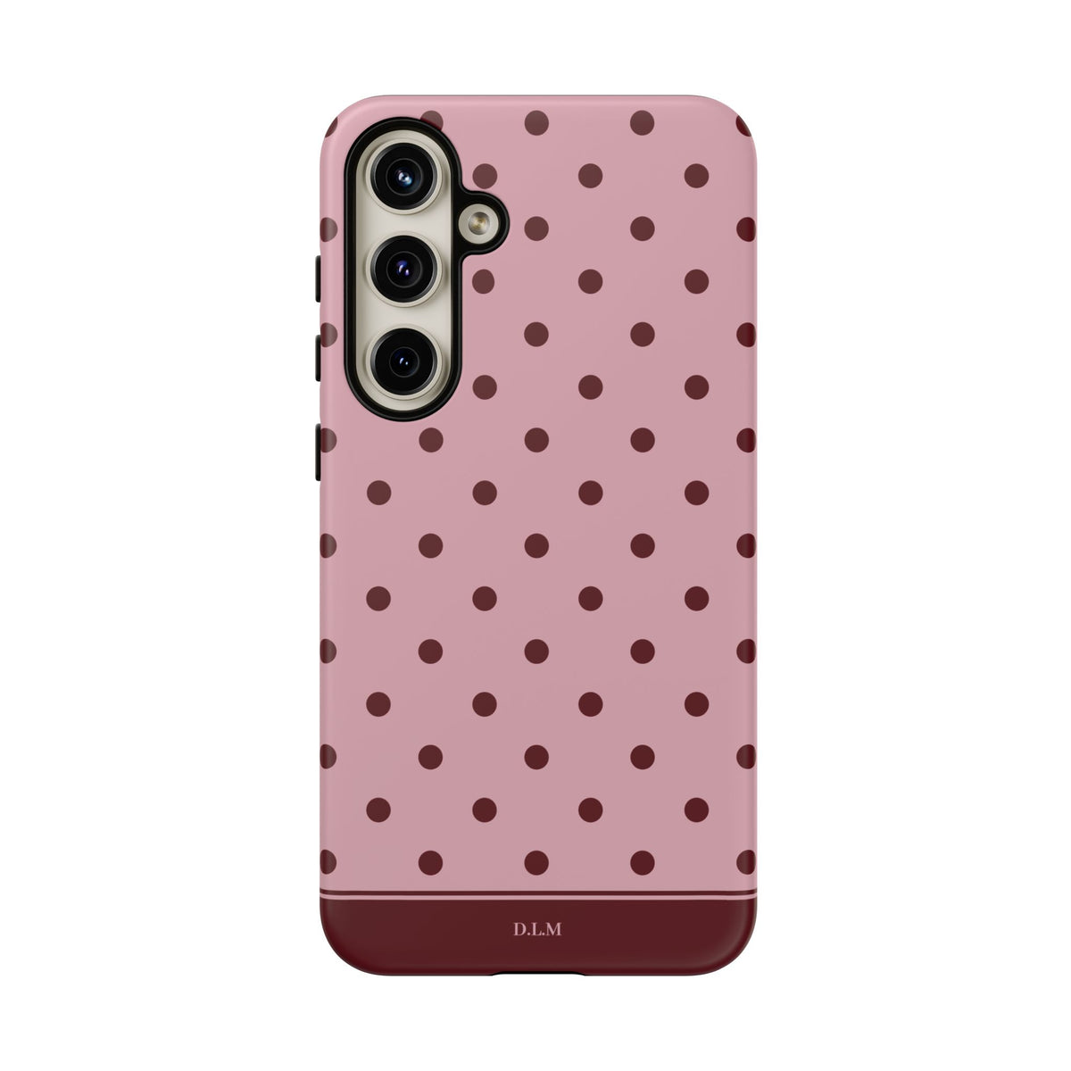 Berry Blush Personalised Polka Dot Case