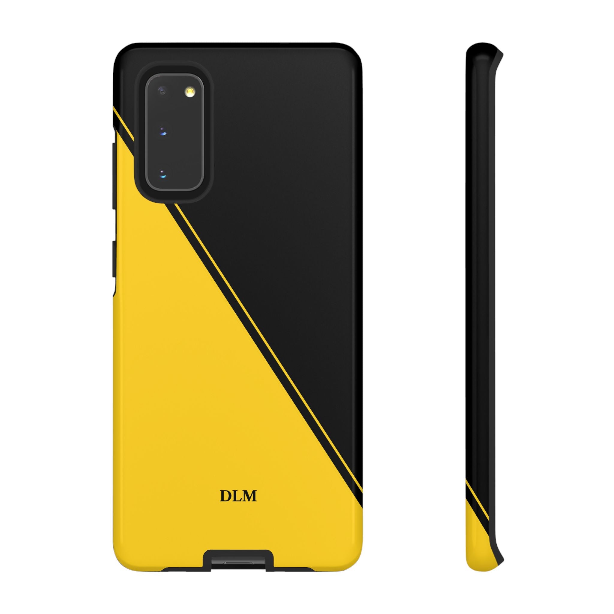 Yellow/Black Two Tone Custom Initials Case