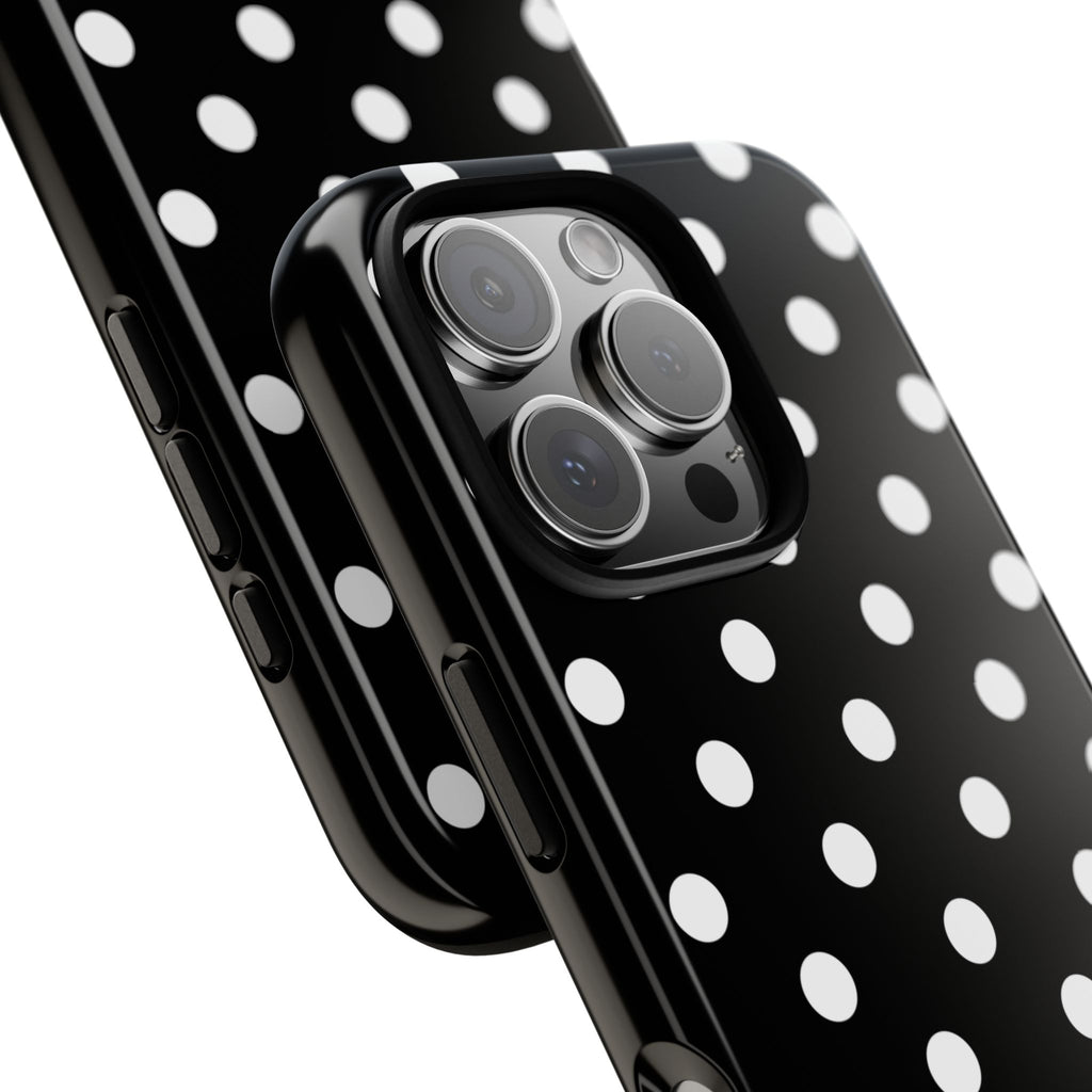 Black & White PolkaDot Customisable Case