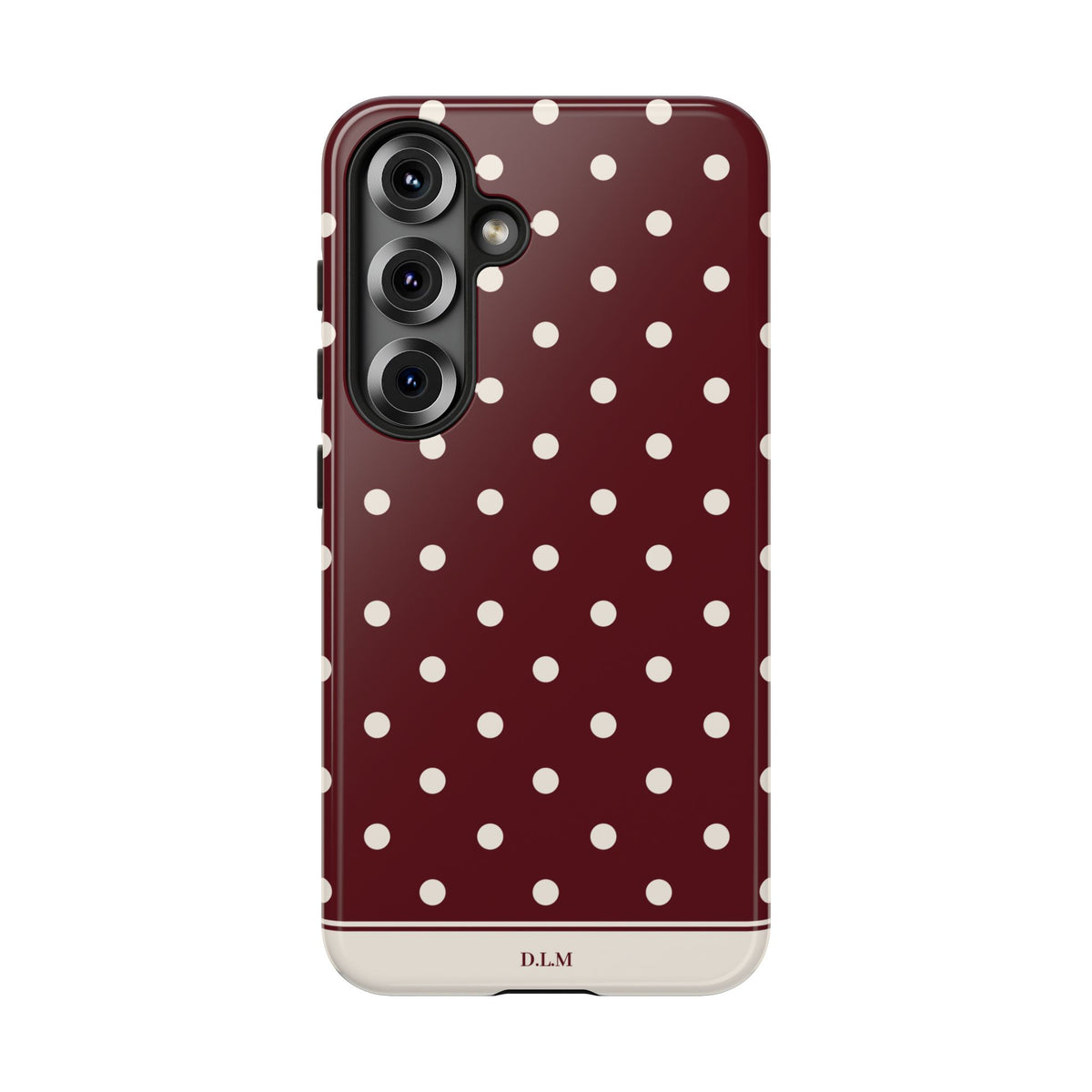 Cranberry Cream Personalised Polka Dot Case