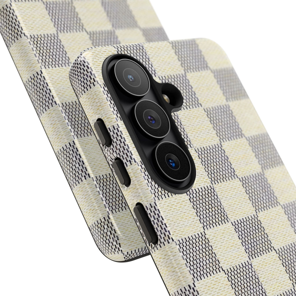 Checkered Cream Phone Case