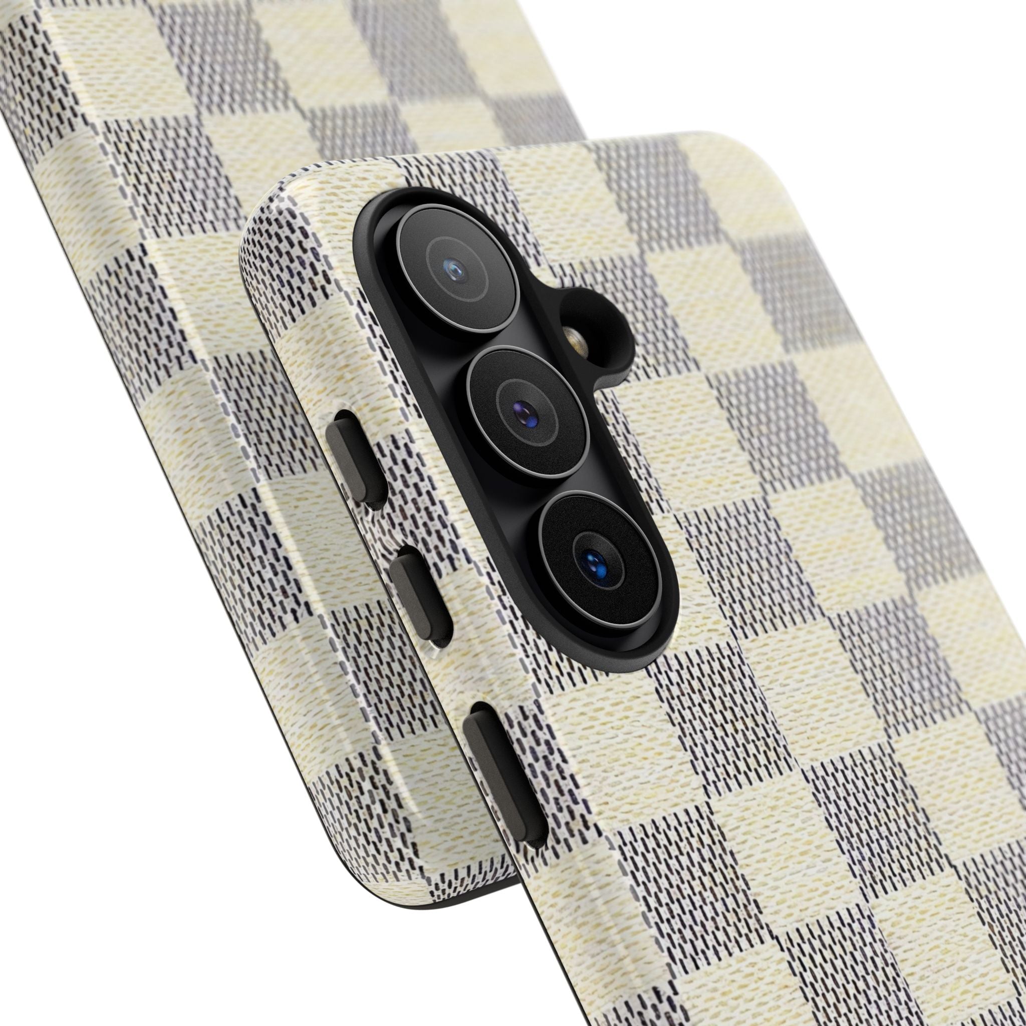 Checkered Cream Phone Case