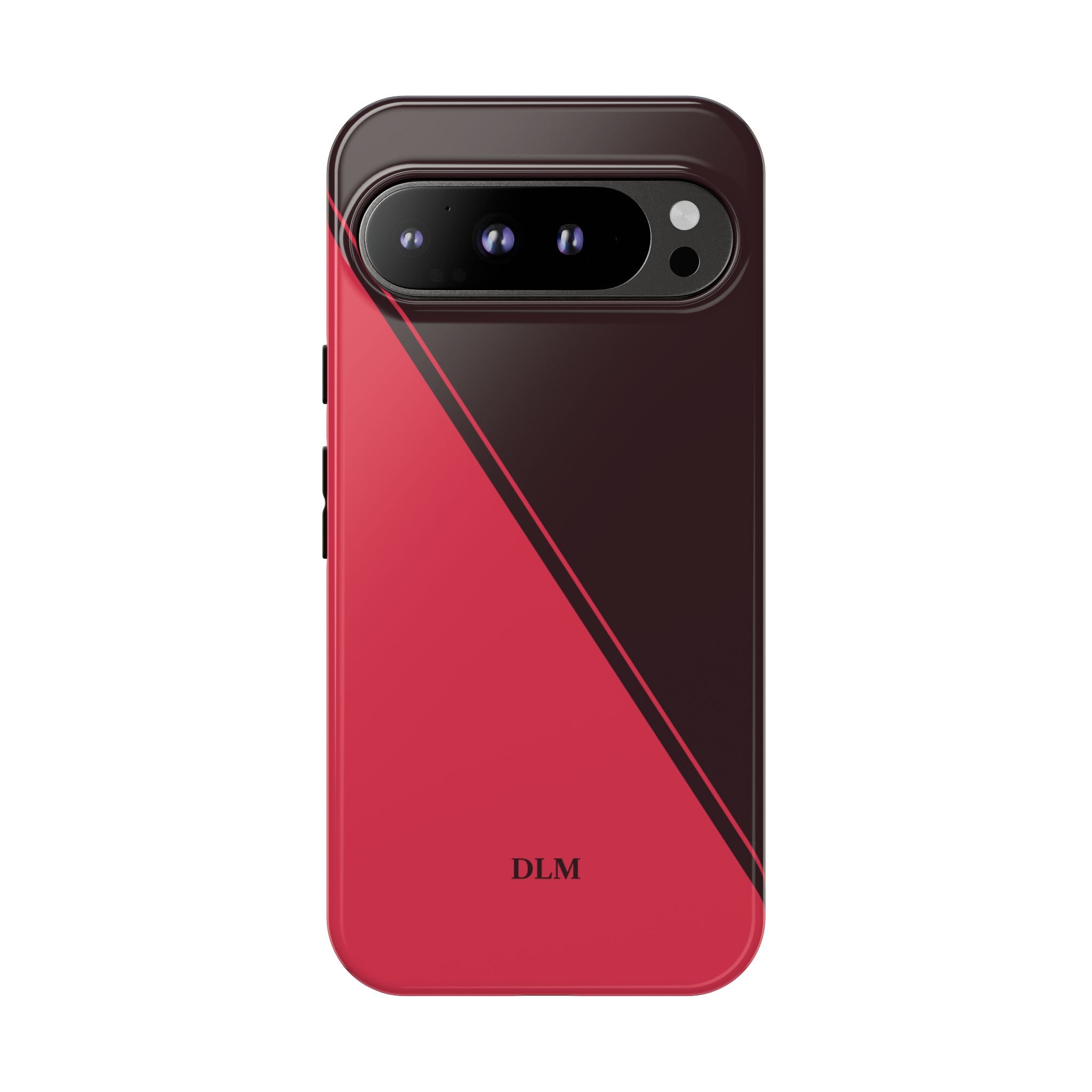 Red/Brown Two Tone Custom Initials Case