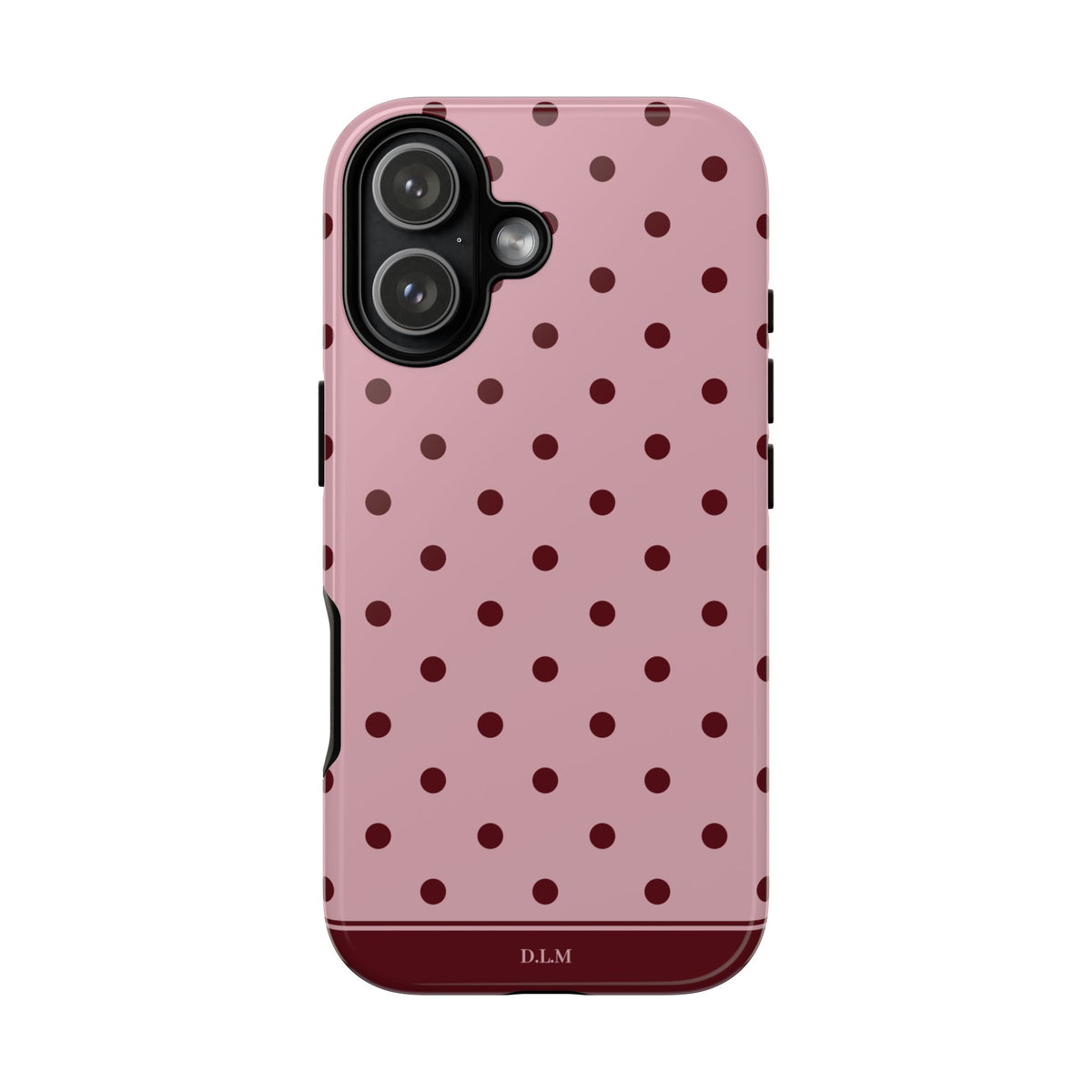 Berry Blush Personalised Polka Dot Case