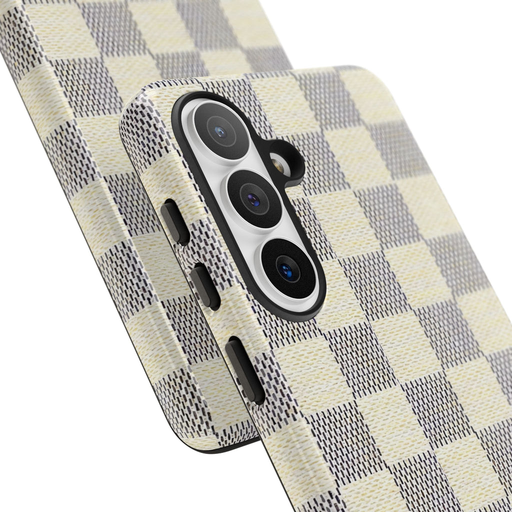 Checkered Cream Phone Case