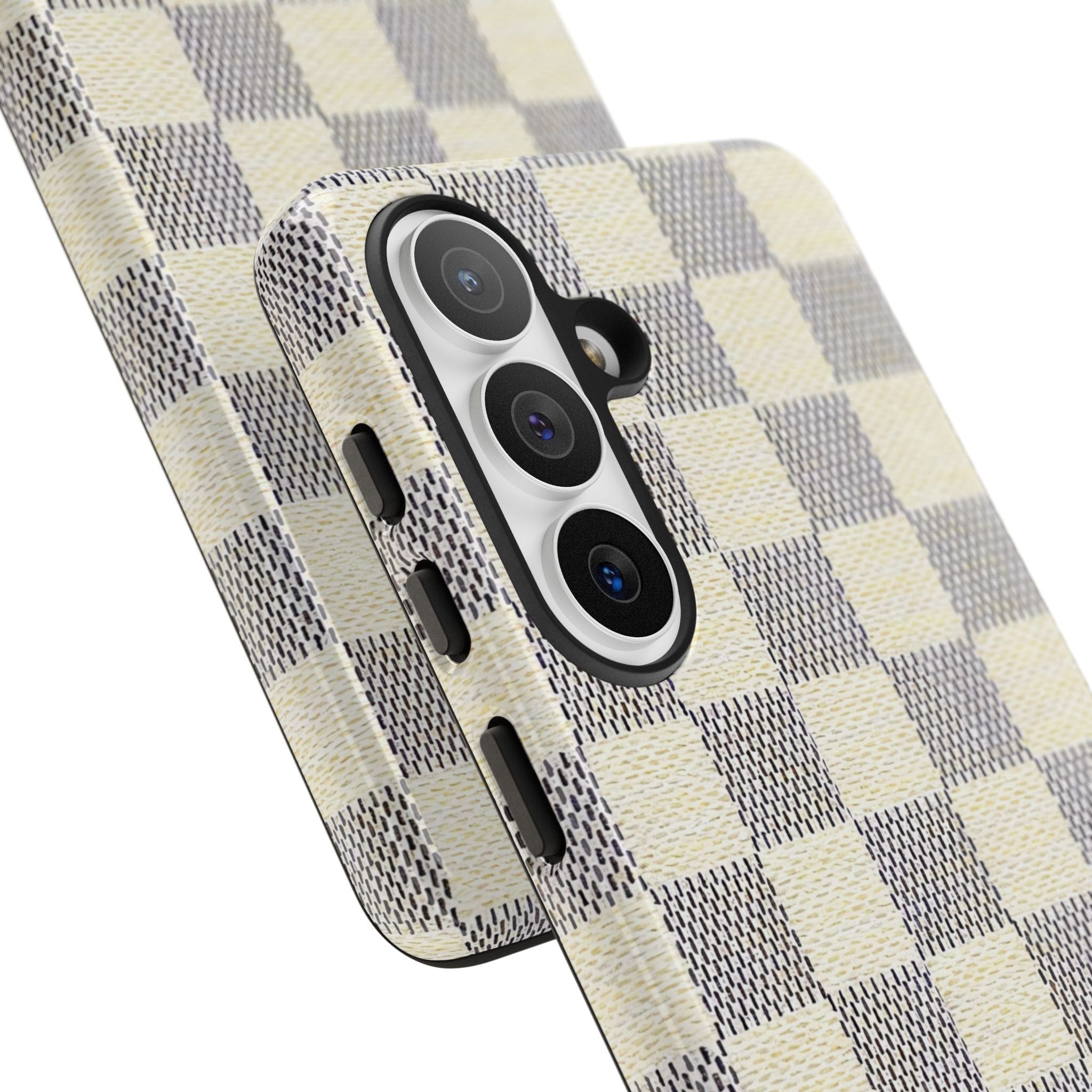 Checkered Cream Phone Case