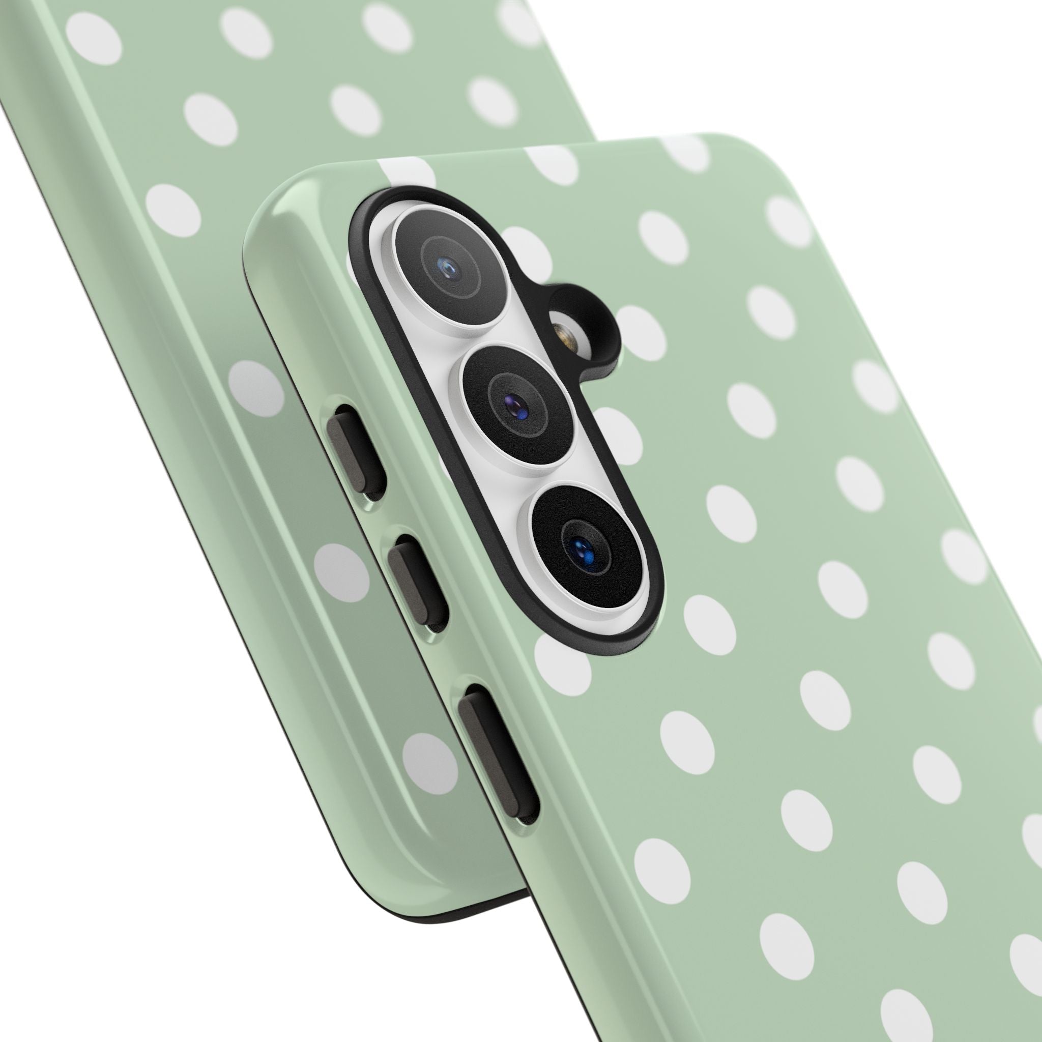 Green & White Polka Dot Customisable Case