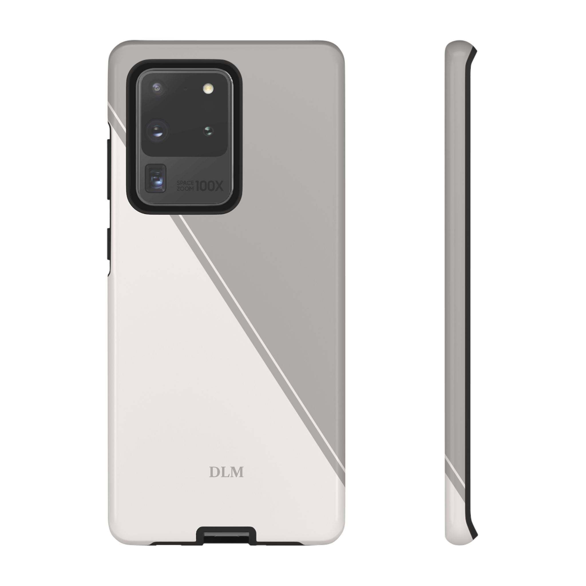 Grey Two Tone Case Custom Initials Case