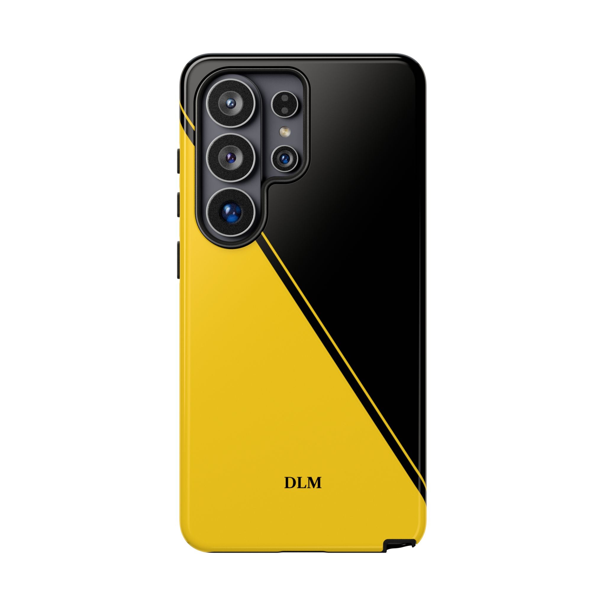 Yellow/Black Two Tone Custom Initials Case