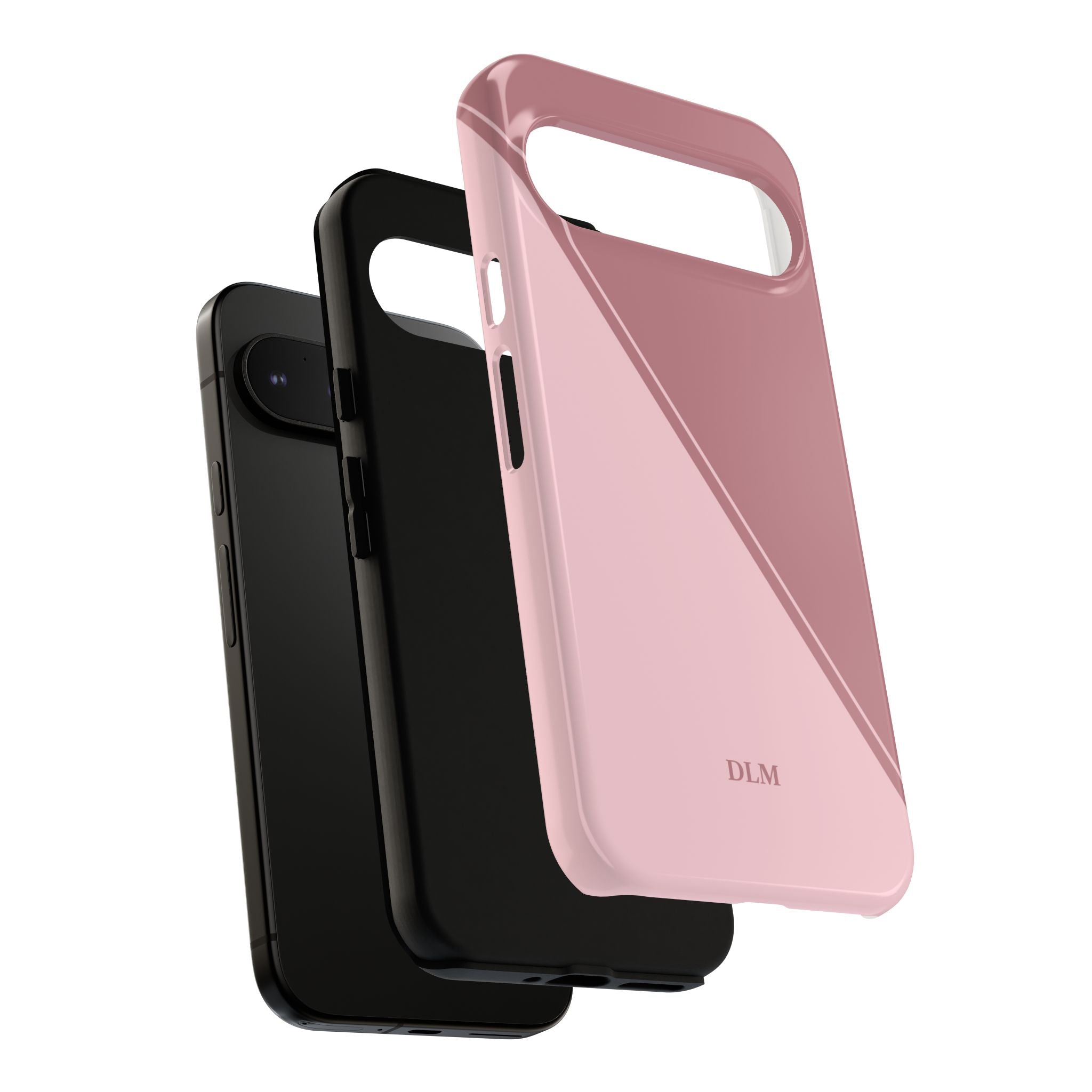 Pinks Two Tone Custom Initials Case