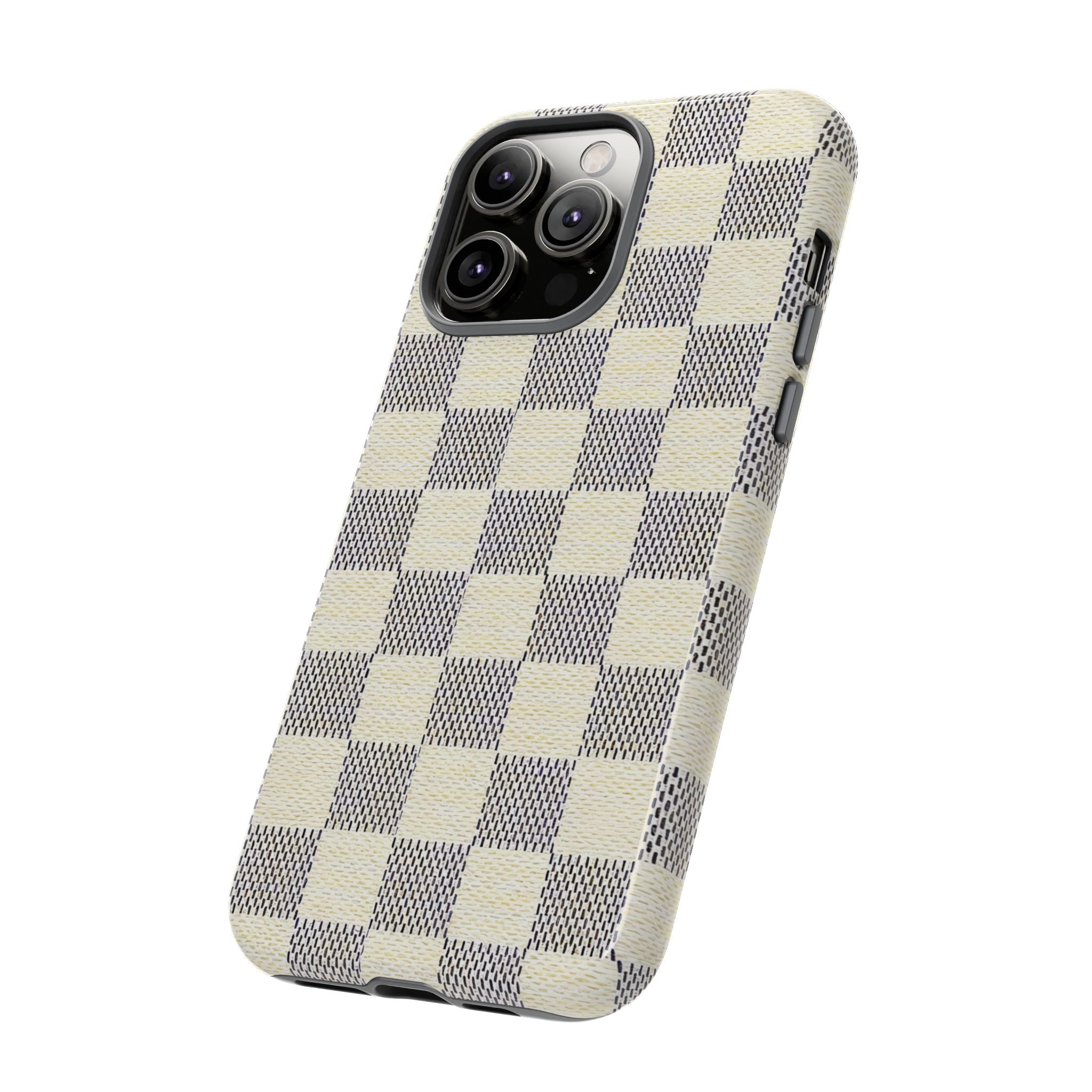 Checkered Cream Phone Case