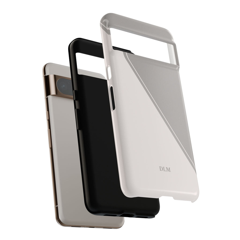Grey Two Tone Case Custom Initials Case