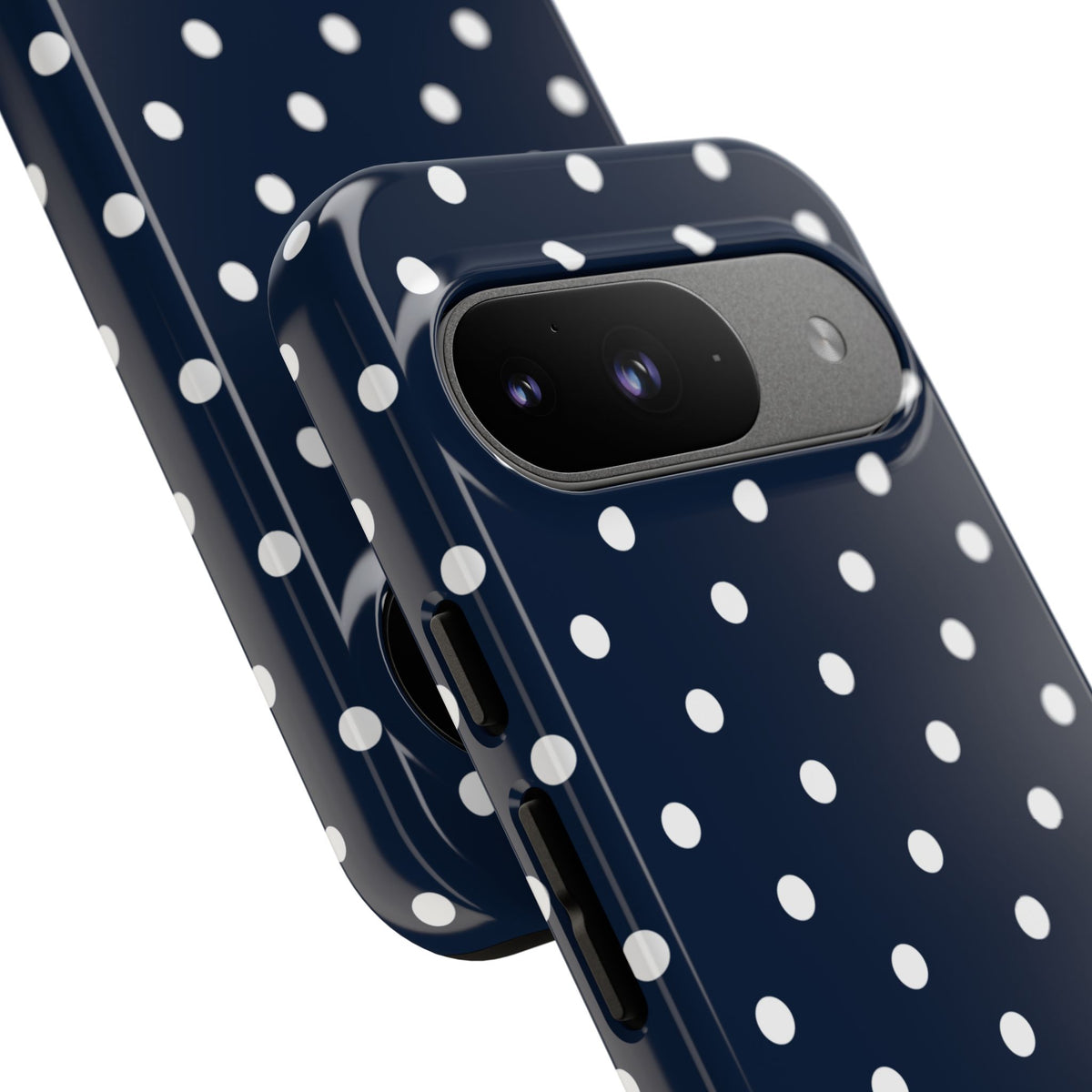 Navy Pearl Personalised Polka Dot Case