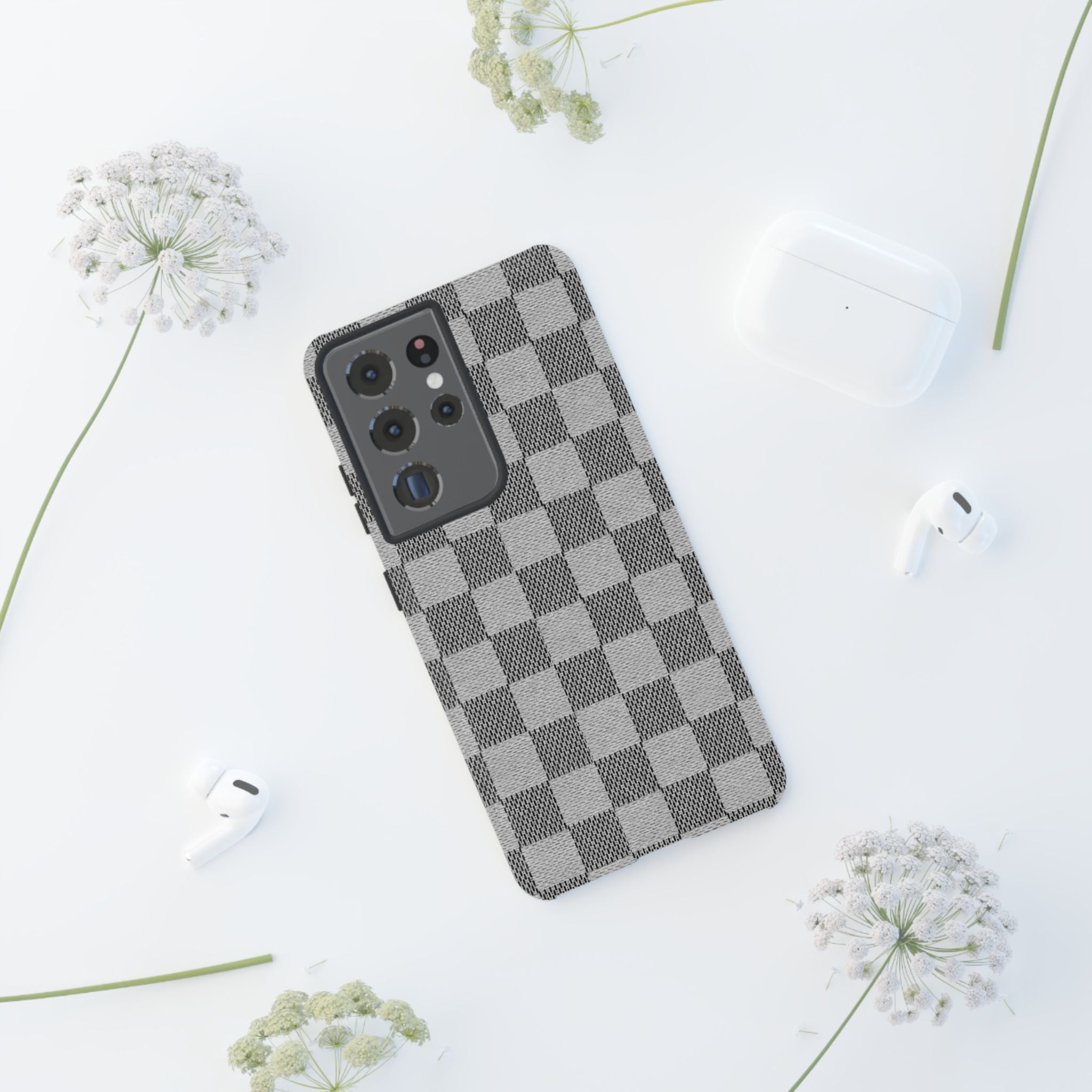 Checkered Grey Phone Case