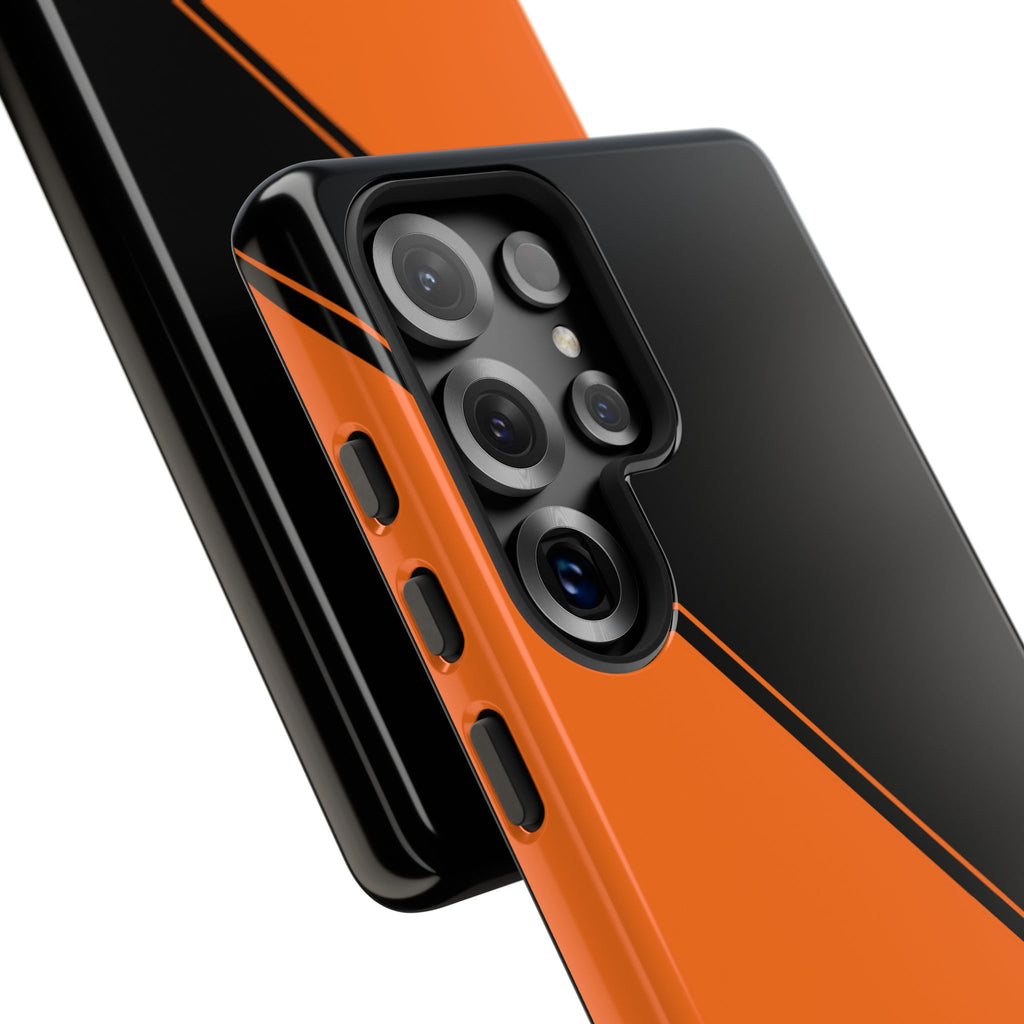 Orange/Black Two Tone Custom Initials Case