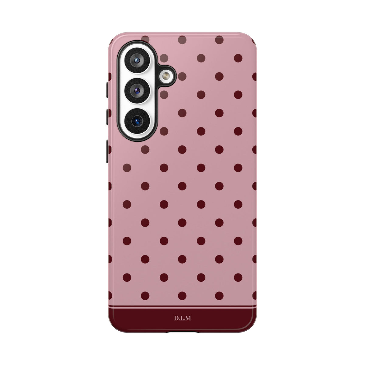 Berry Blush Personalised Polka Dot Case