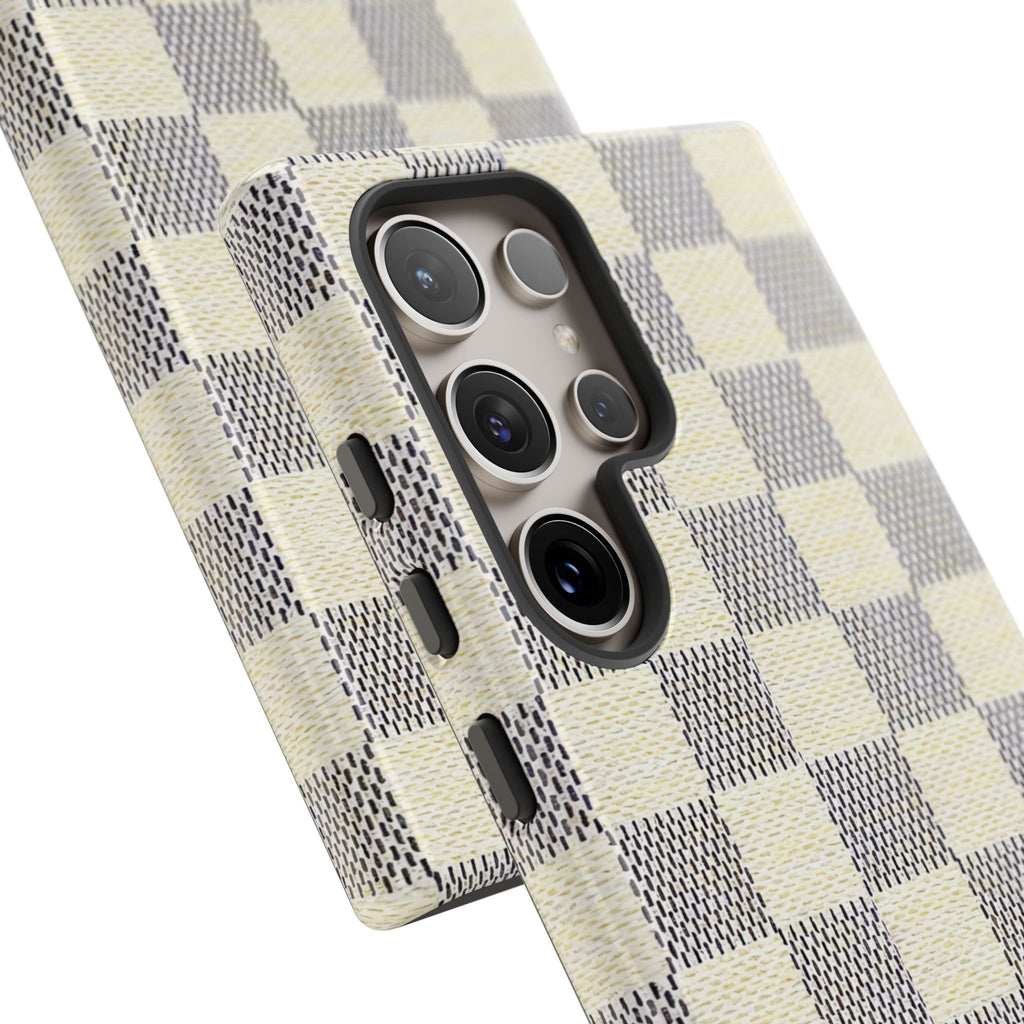 Checkered Cream Phone Case