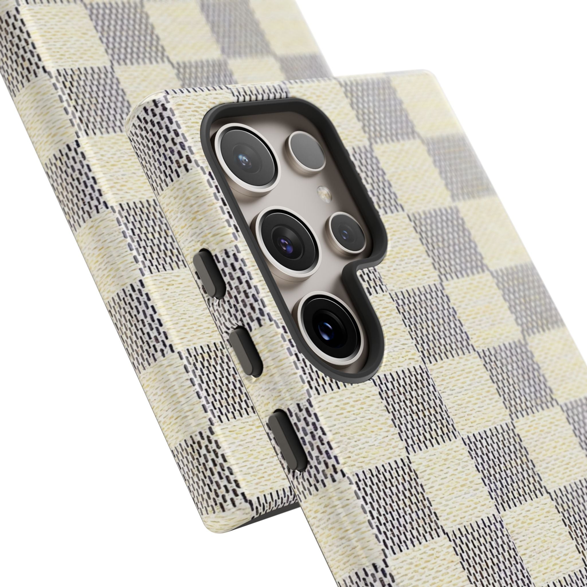 Checkered Cream Phone Case