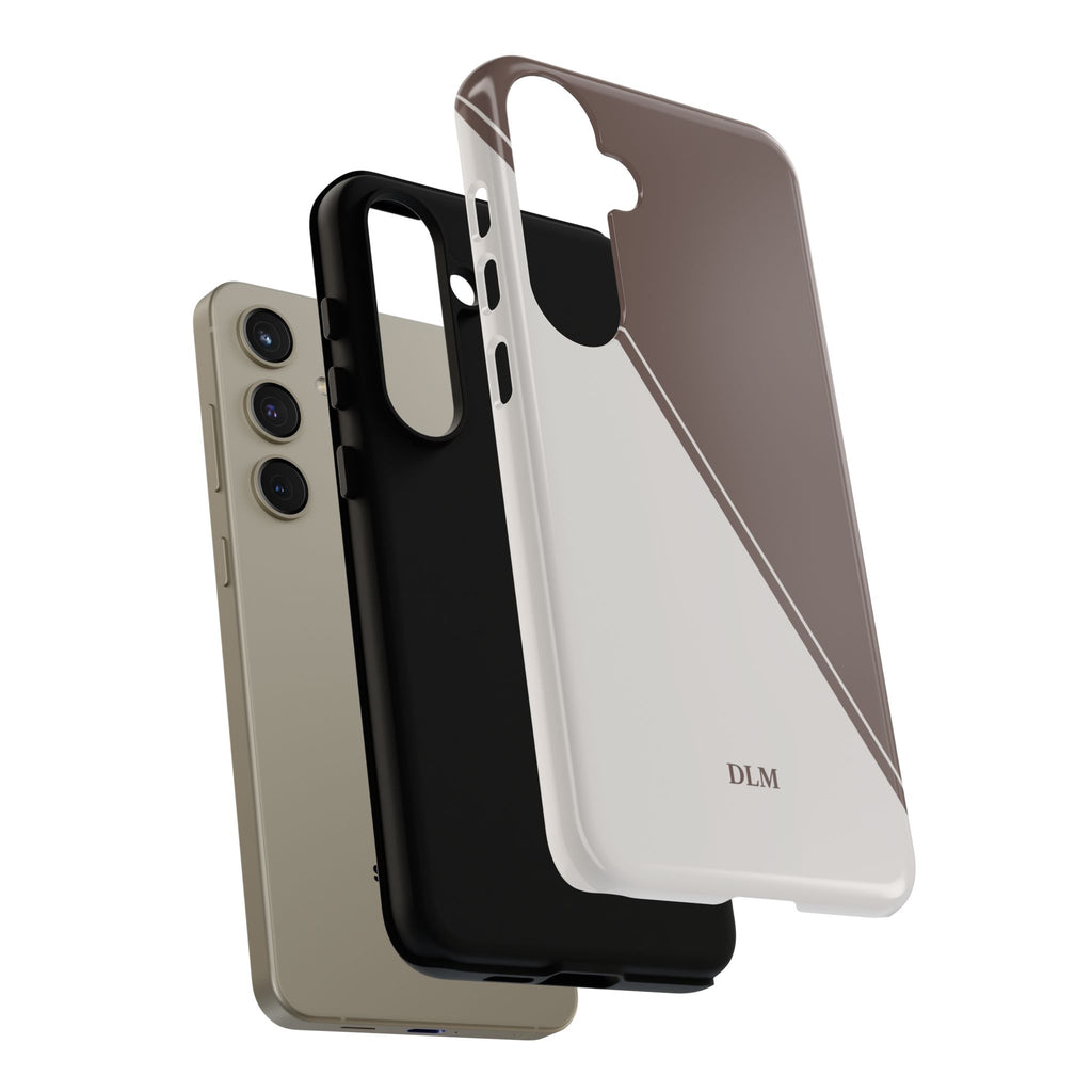 Brown/Cream Two Tone Custom Initials Case
