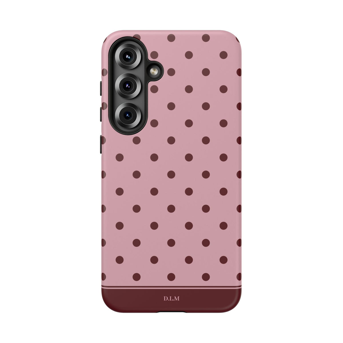 Berry Blush Personalised Polka Dot Case