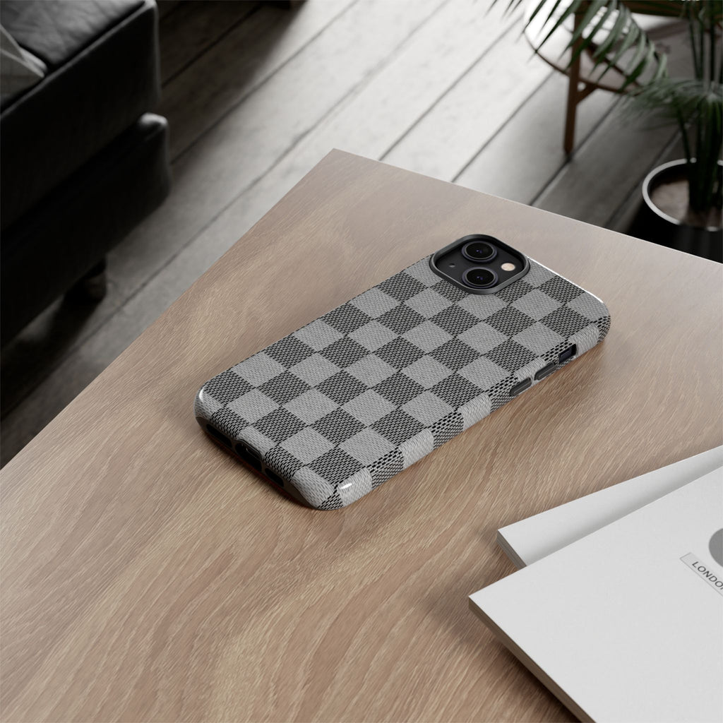 Checkered Grey Phone Case