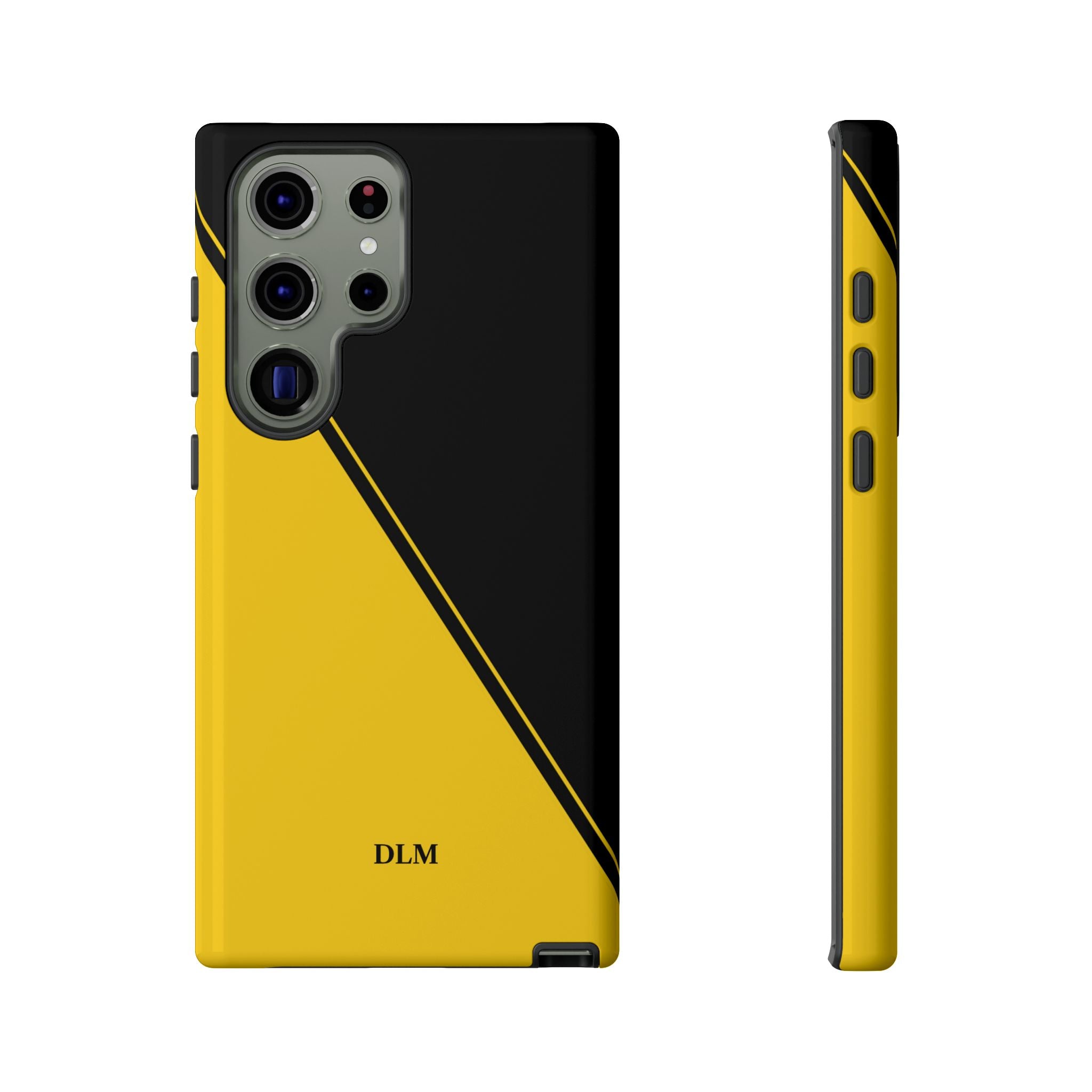 Yellow/Black Two Tone Custom Initials Case