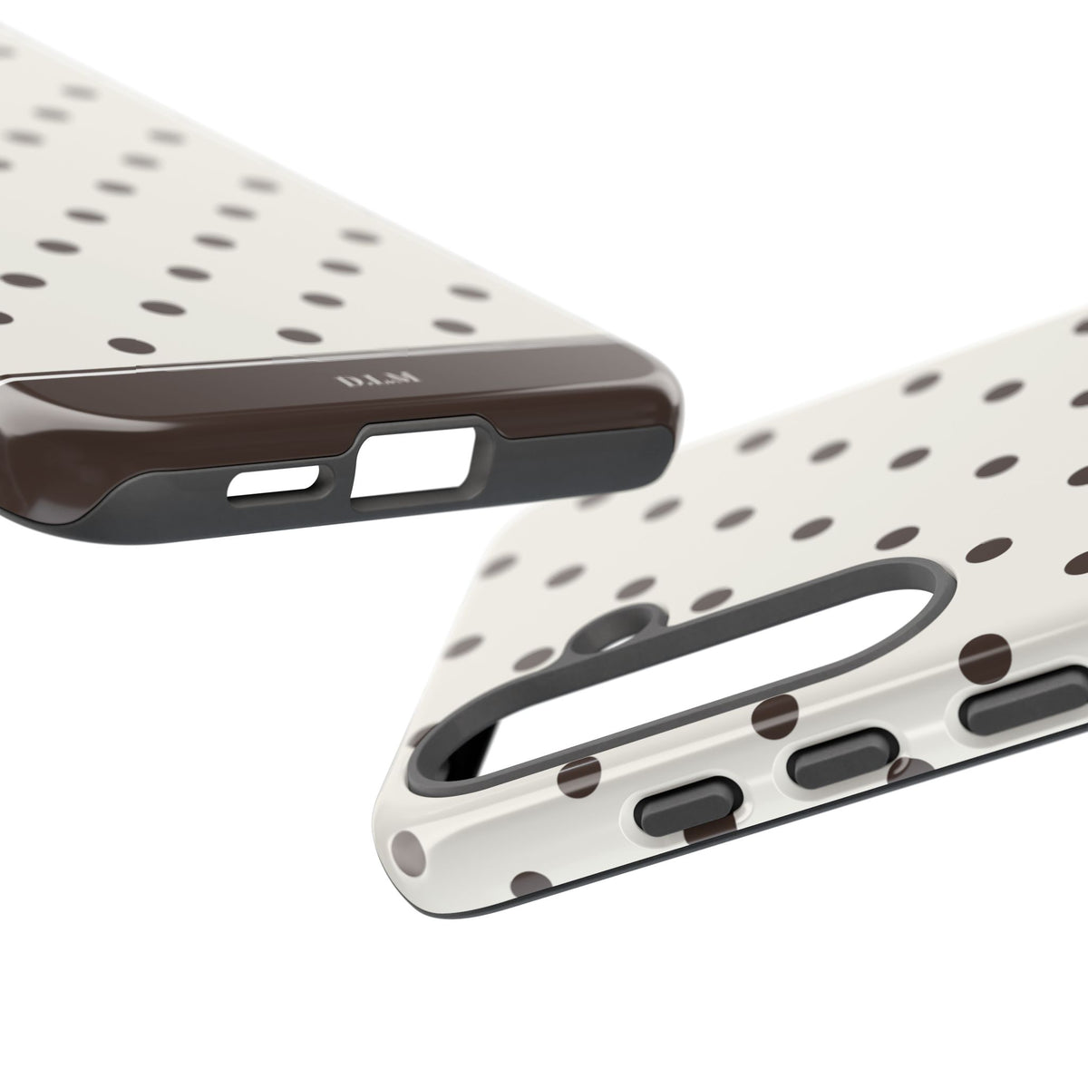 Creamy Mocha Personalised Polka Dot Case