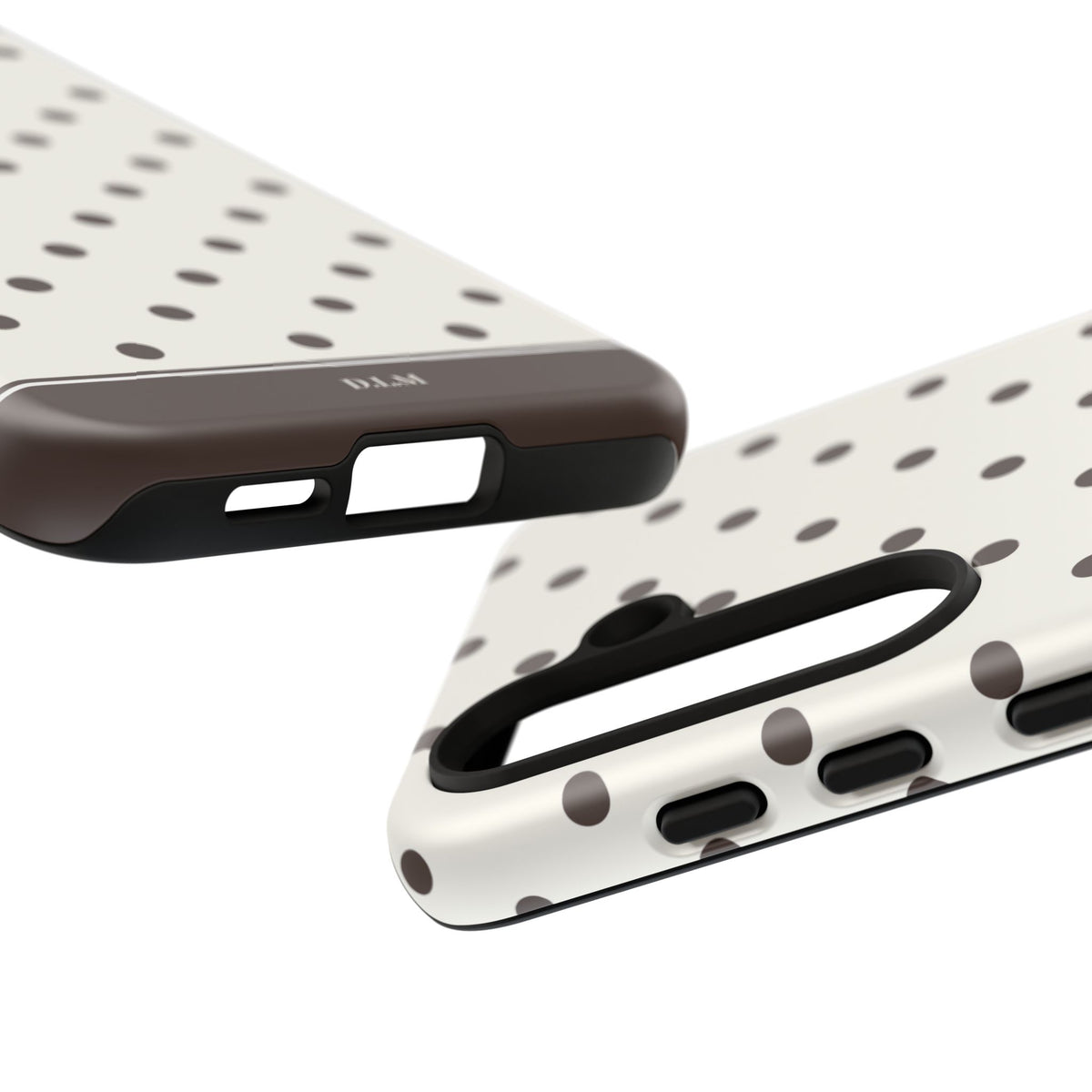 Creamy Mocha Personalised Polka Dot Case