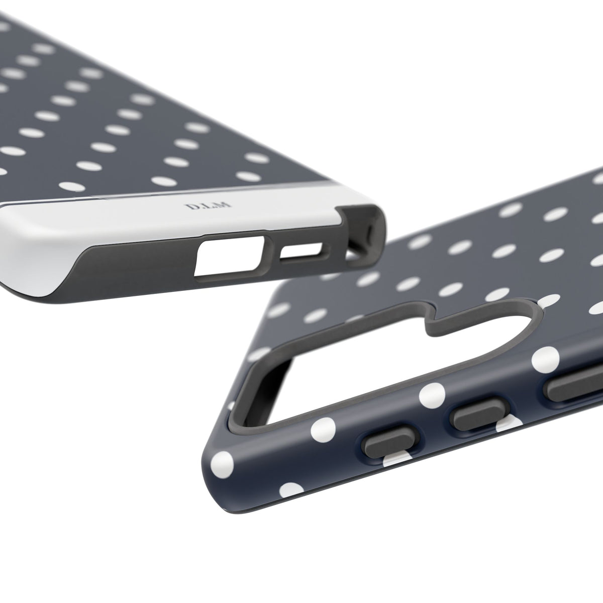 Navy Pearl Personalised Polka Dot Case