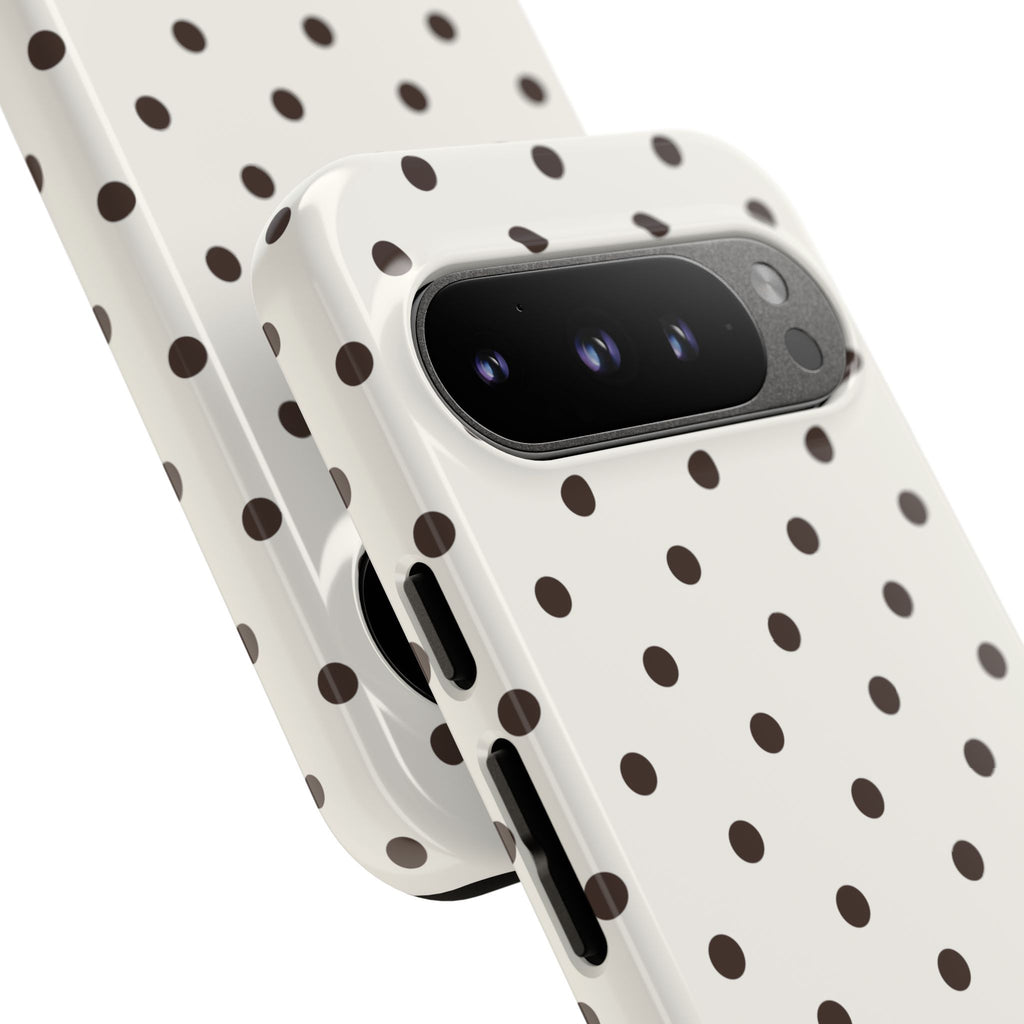Creamy Mocha Personalised Polka Dot Case