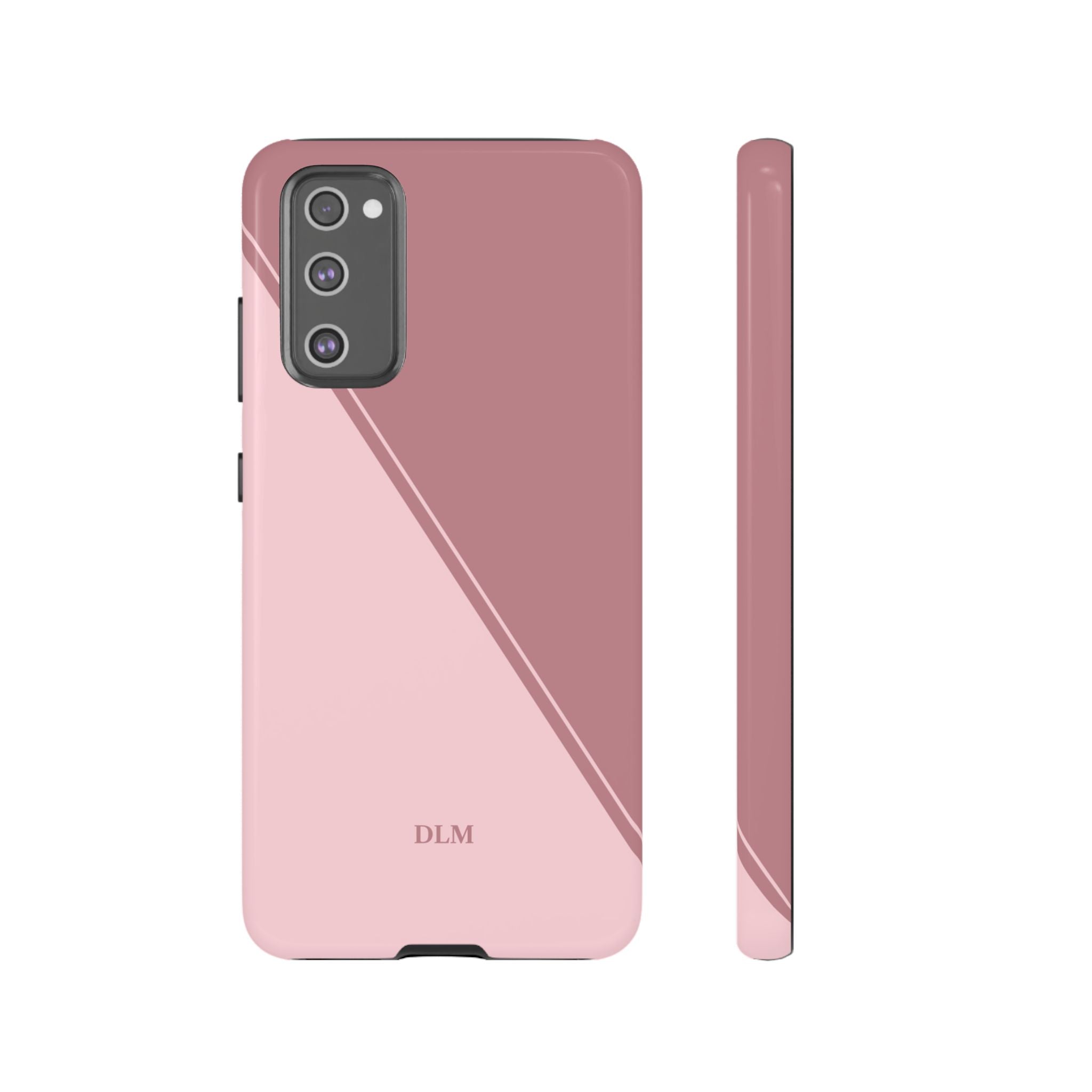 Pinks Two Tone Custom Initials Case