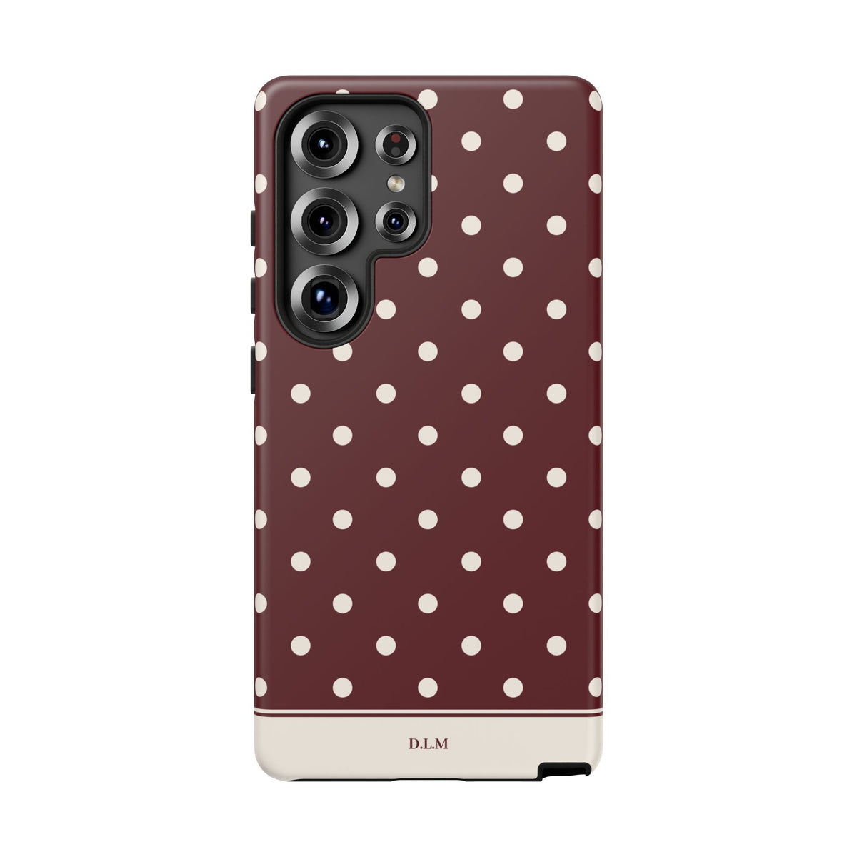 Cranberry Cream Personalised Polka Dot Case